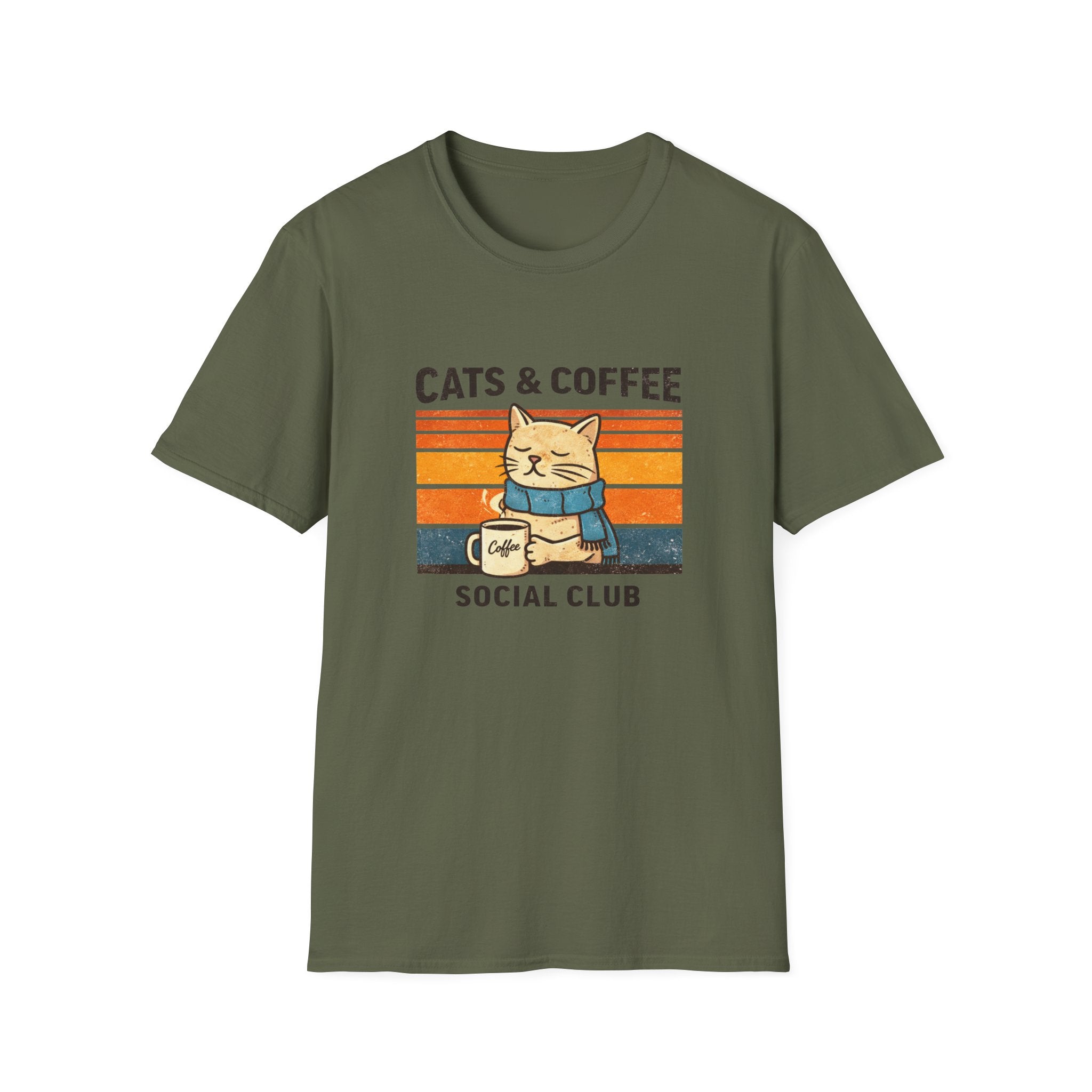 Cats & Coffee Social Club T-Shirt