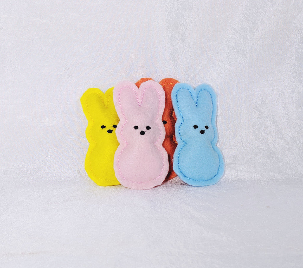 Marshmallow Bunny Catnip Toy Set