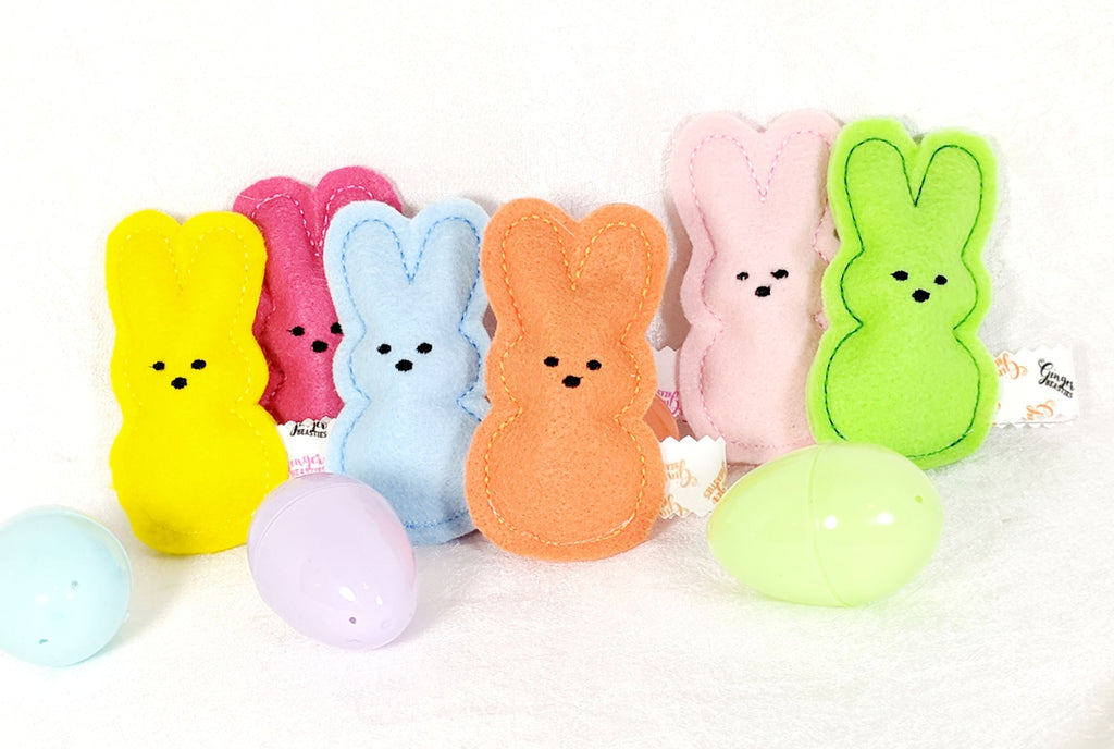Marshmallow Bunny Catnip Toy Set