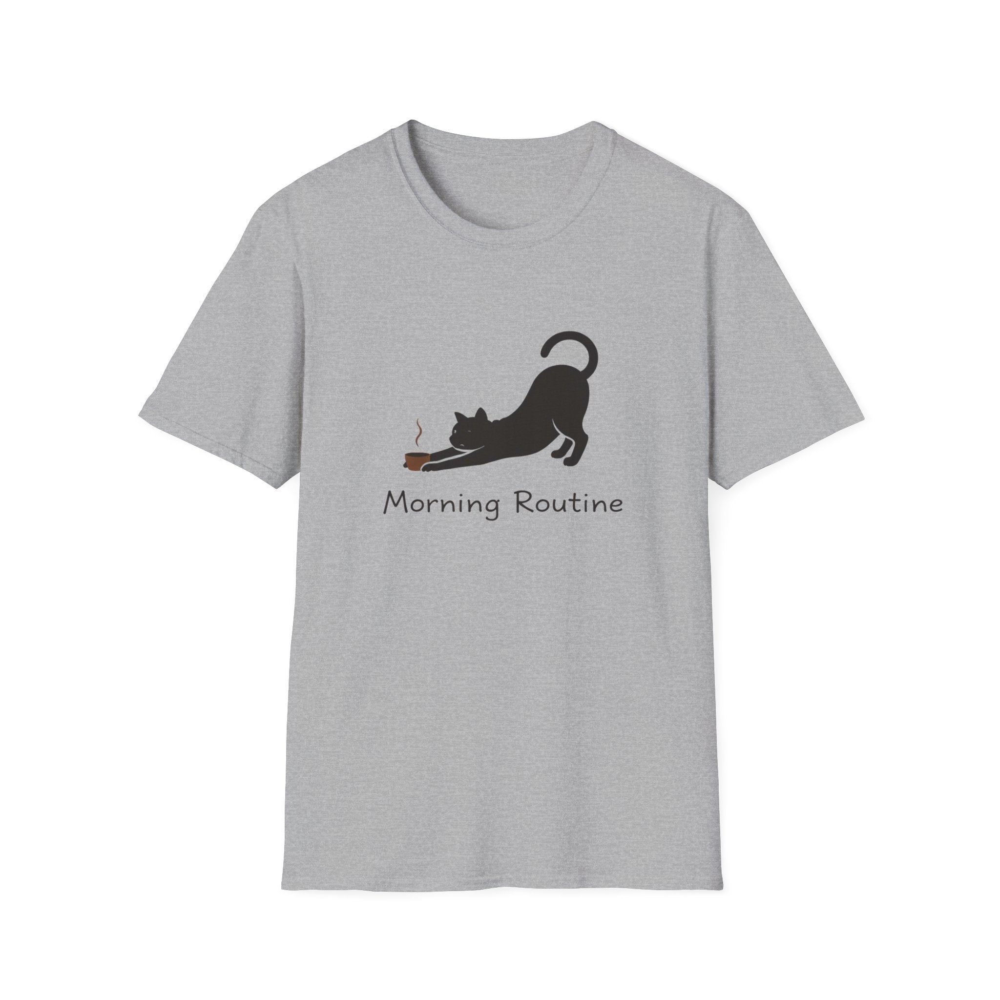 Morning Routine Cat & Coffee T-Shirt