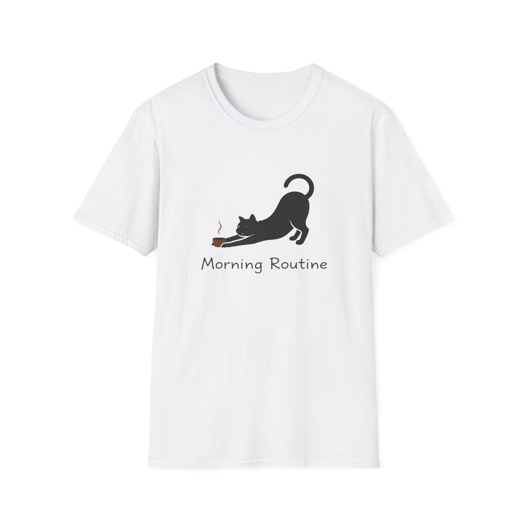 Morning Routine Cat & Coffee T-Shirt