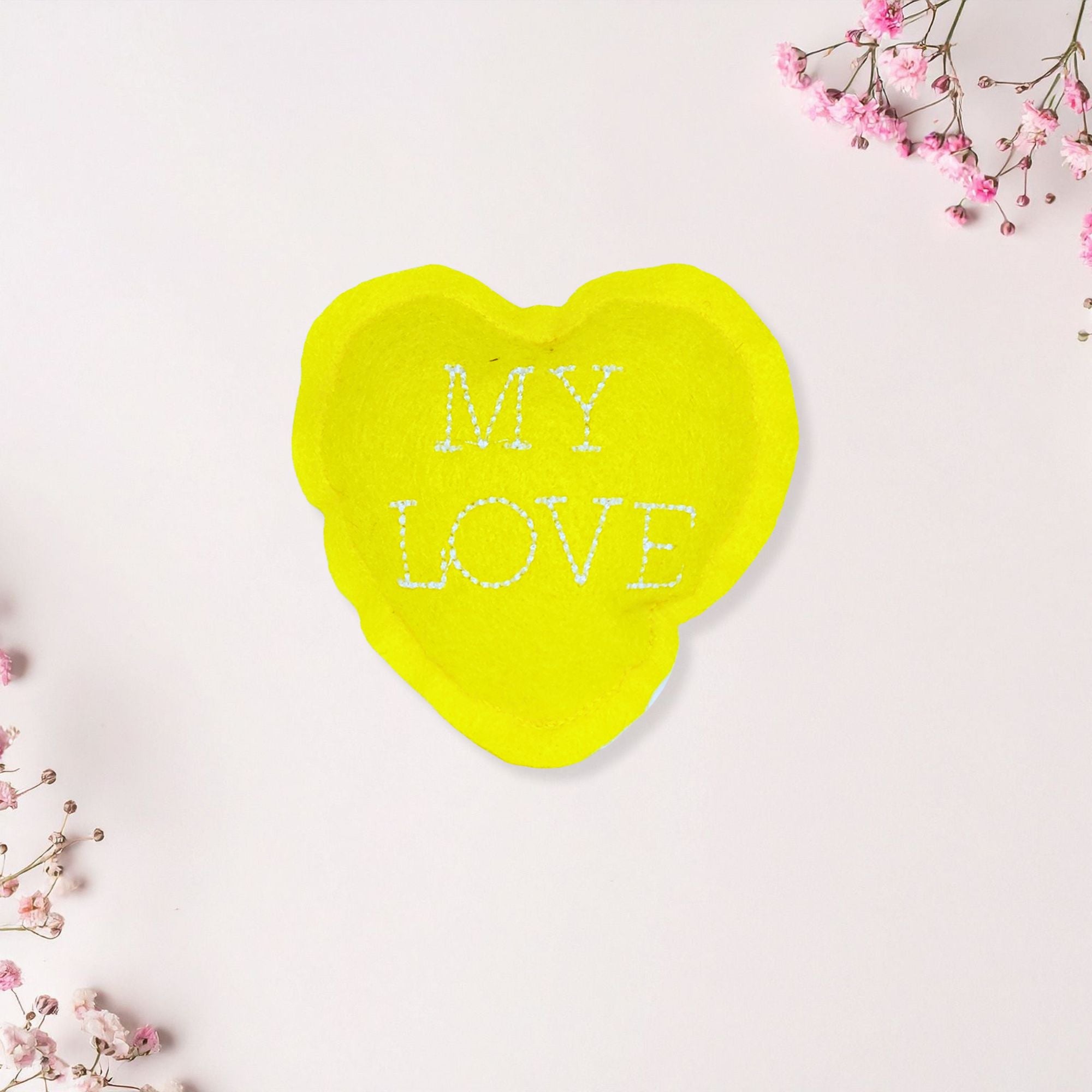Conversation Heart Catnip Toys – Handmade Valentine's Set of 5