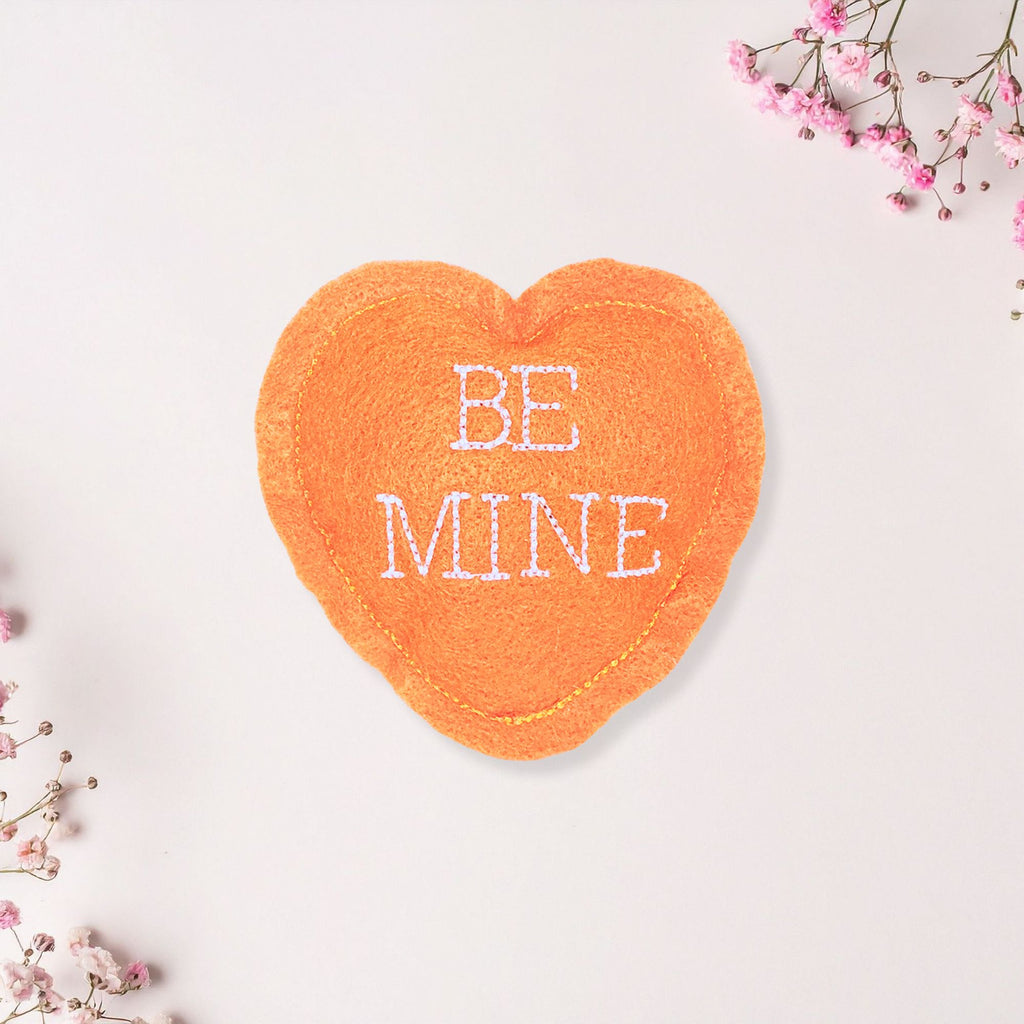 Conversation Heart Catnip Toys – Handmade Valentine's Set of 5