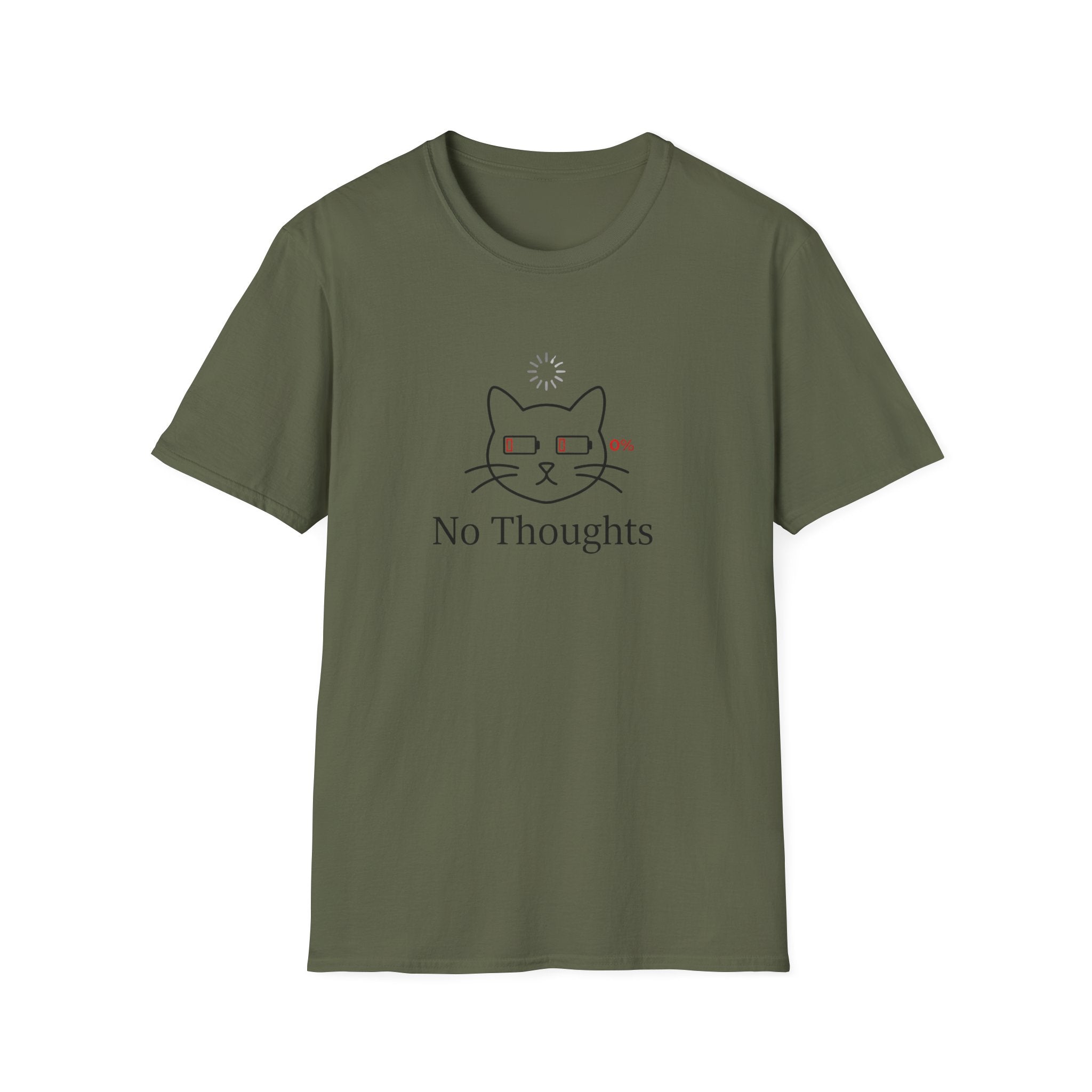 No Thoughts - Dead Battery. Club T-Shirt