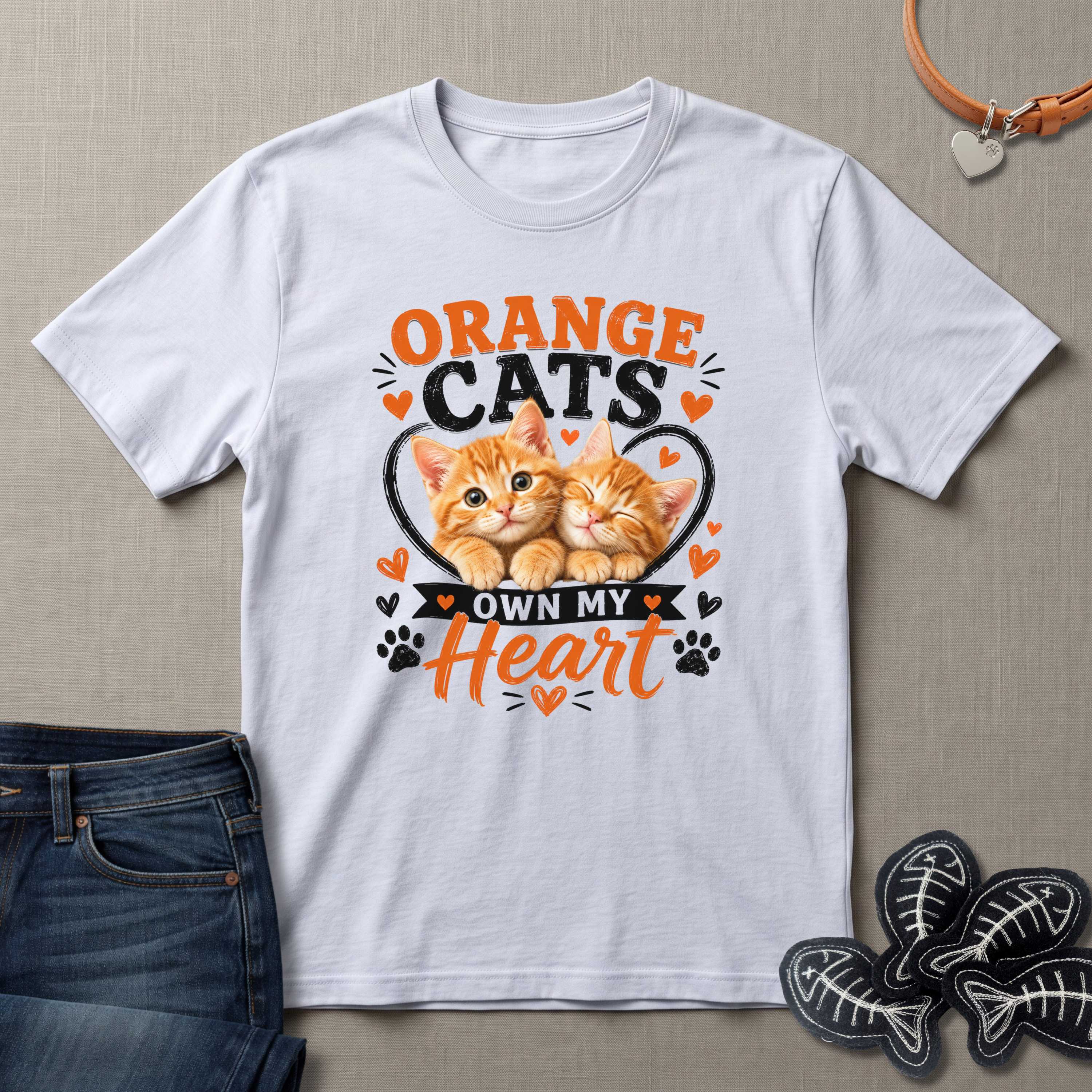 Orange Cats Own My Heart T-Shirt