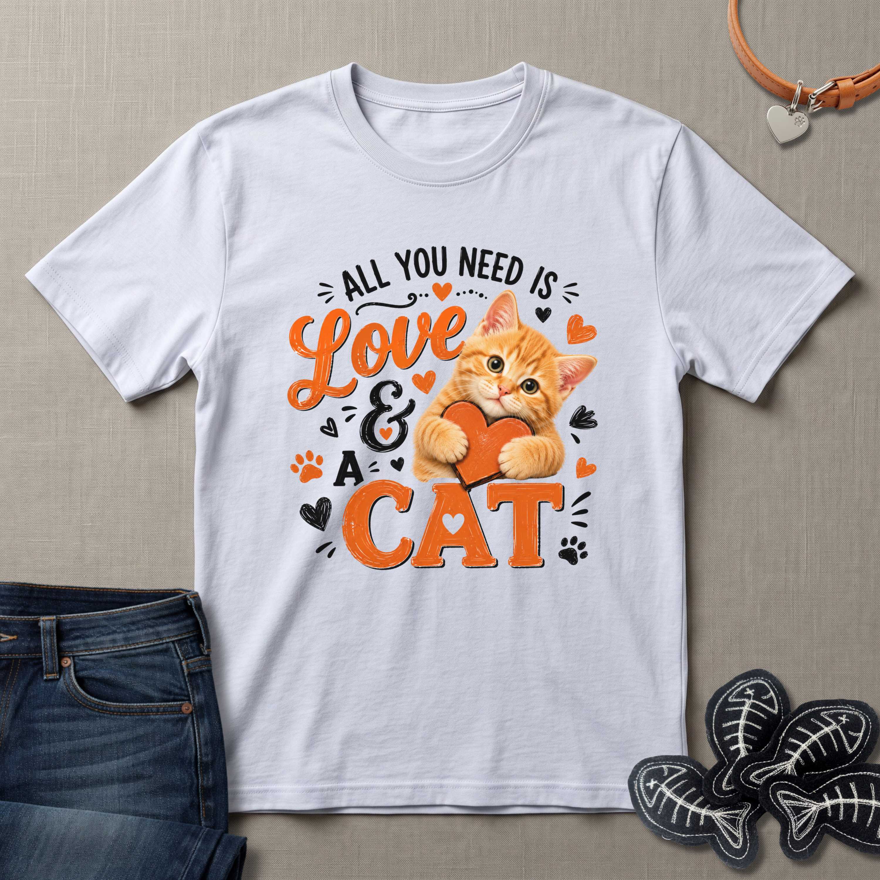All You Need is Love and a Cat T-Shirt