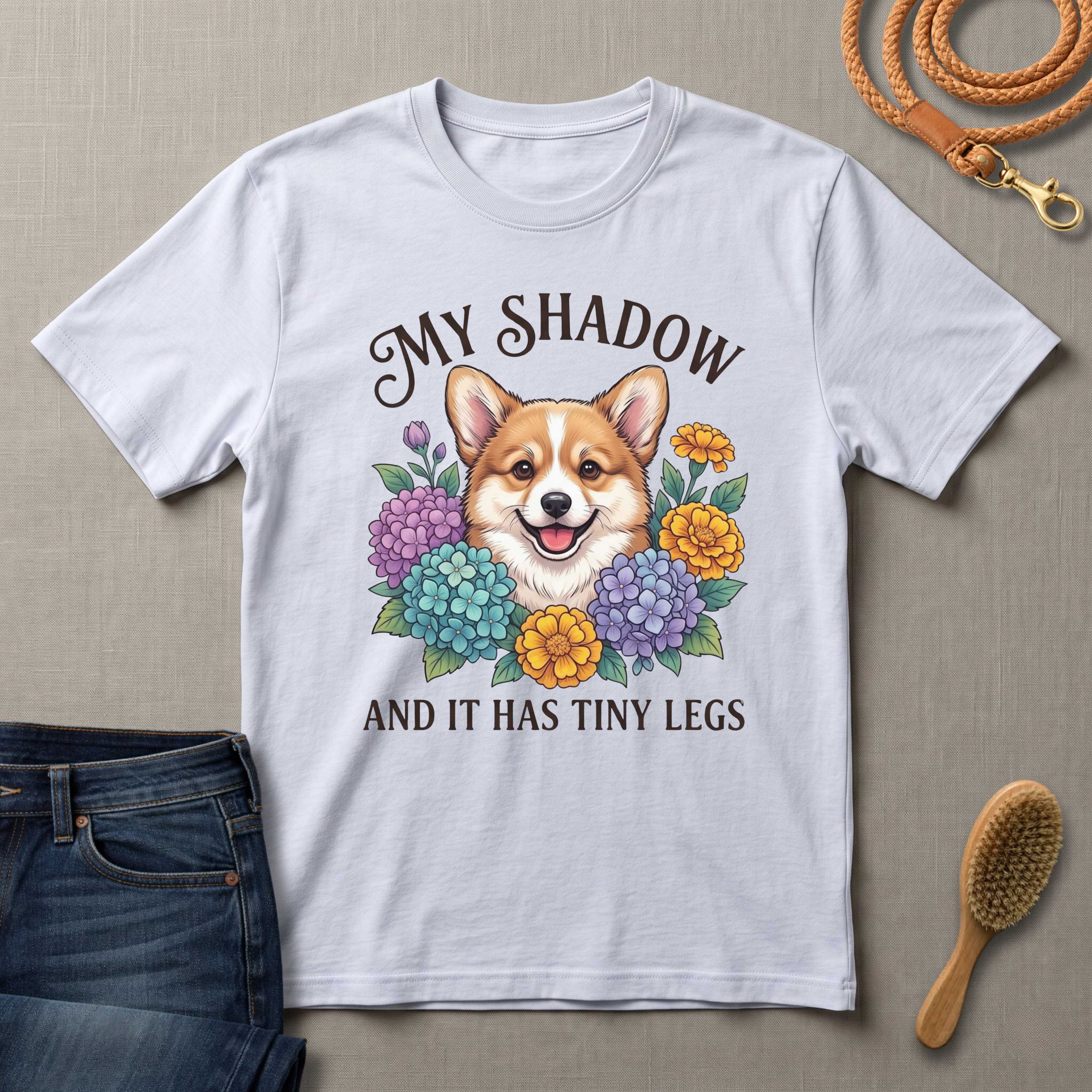 My Shadow Has Tiny Legs Dog T-Shirt
