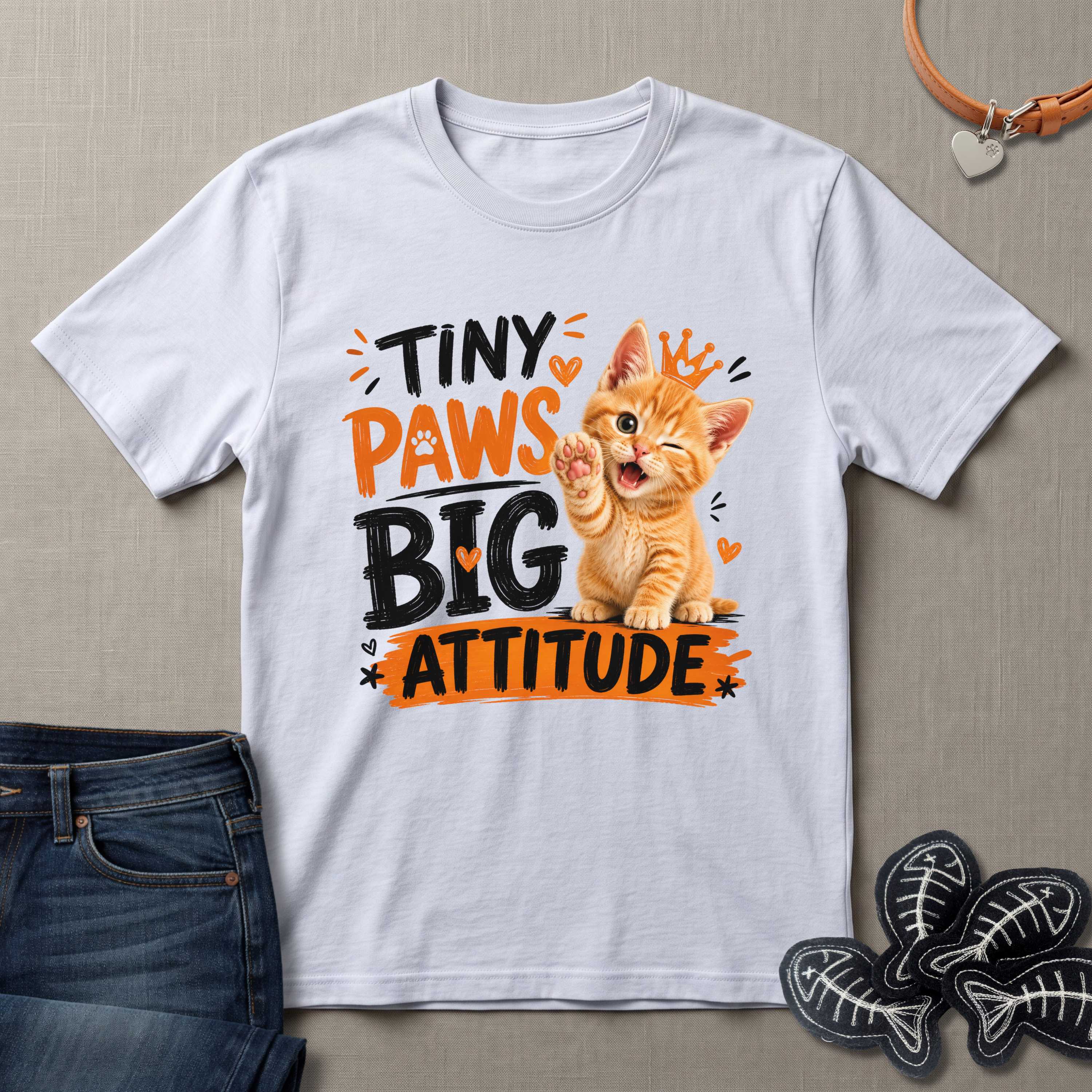 Tiny Paws Big Attitude T-Shirt