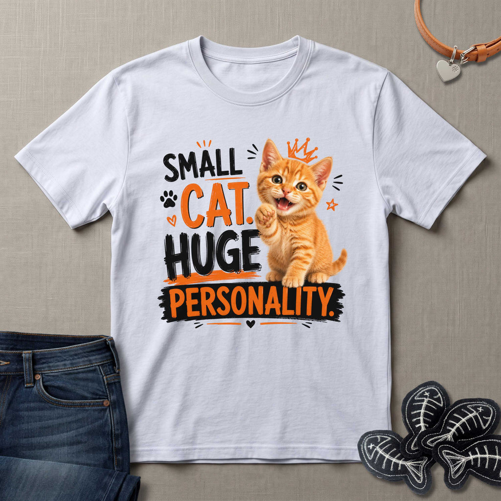 Small Cat Huge Personality T-Shirt