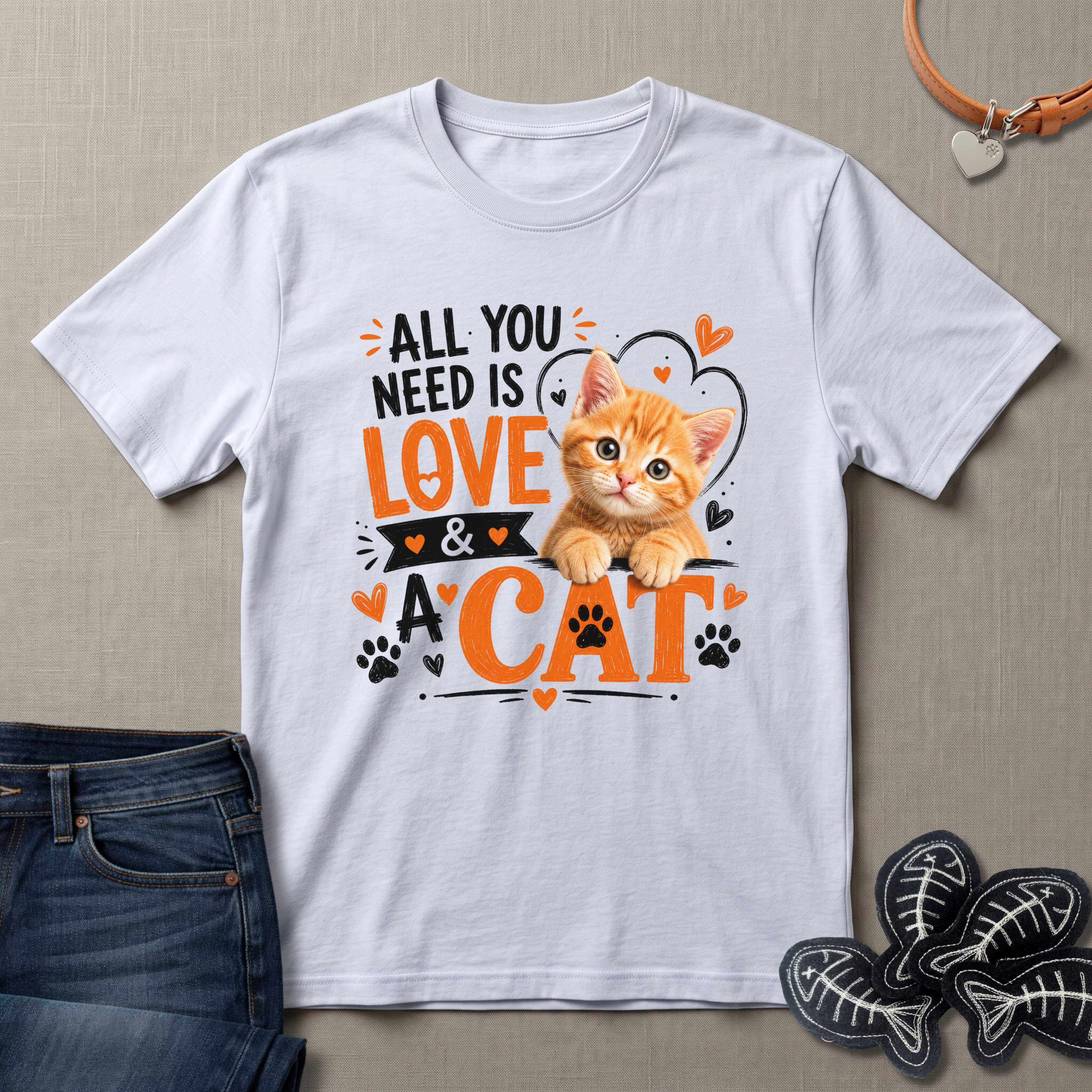 All You Need is Love and a Cat 2 T-Shirt