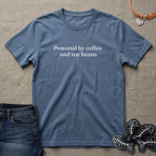 Powered by Coffee and Toe Beans Text Cat T-Shirt