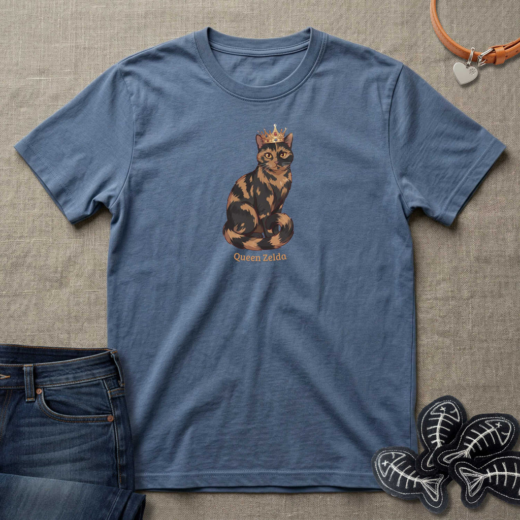 Custom Royal Cartoon Cat Based on Your Kitty T-Shirt