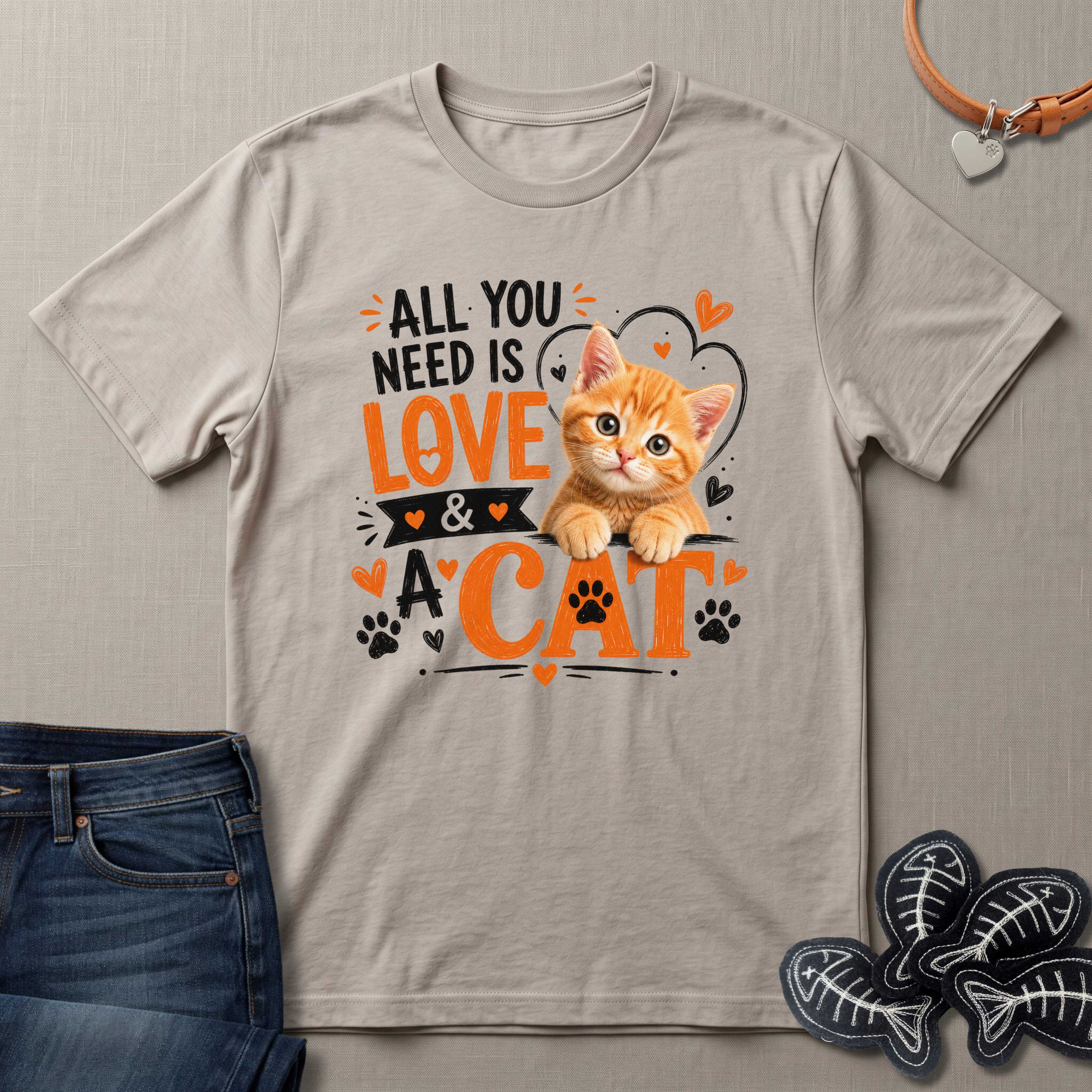 All You Need is Love and a Cat 2 T-Shirt