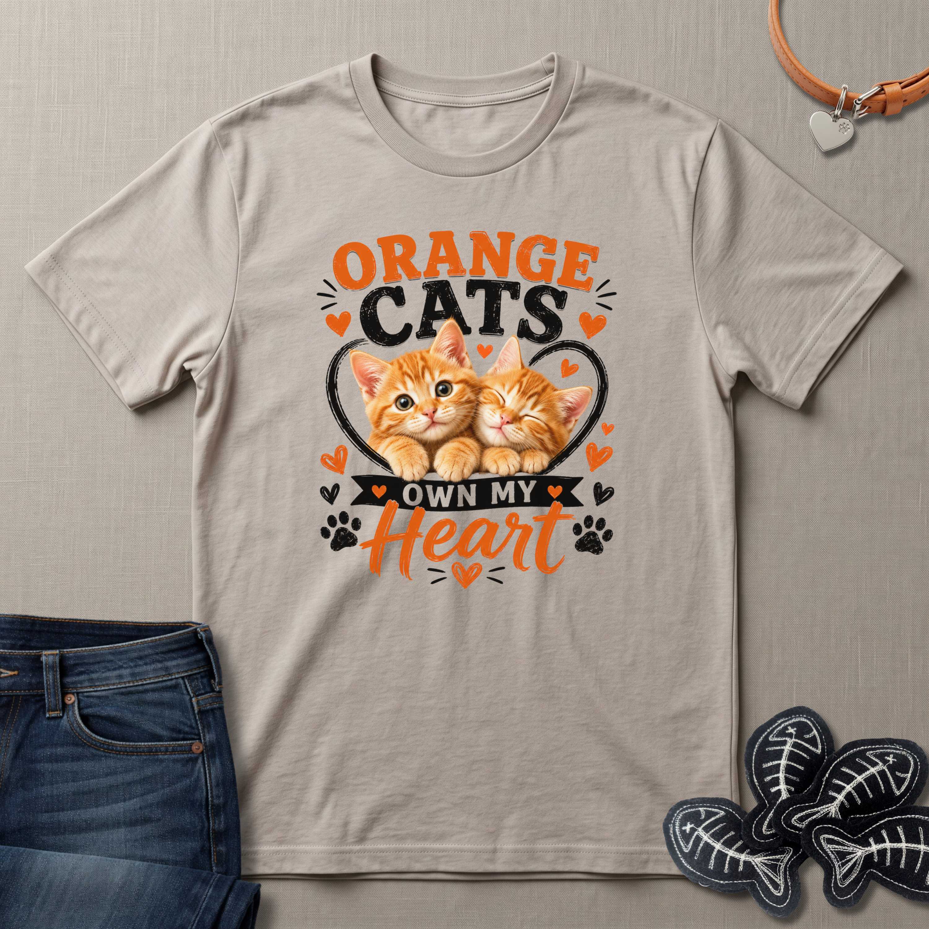 Orange Cats Own My Heart T-Shirt