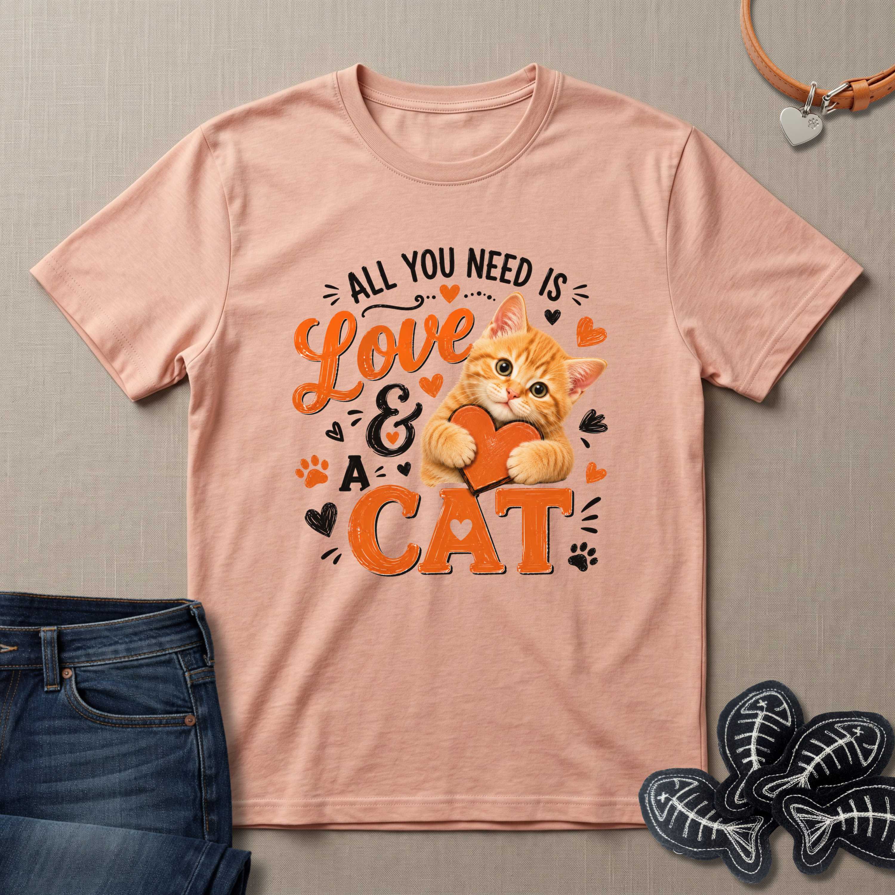 All You Need is Love and a Cat T-Shirt