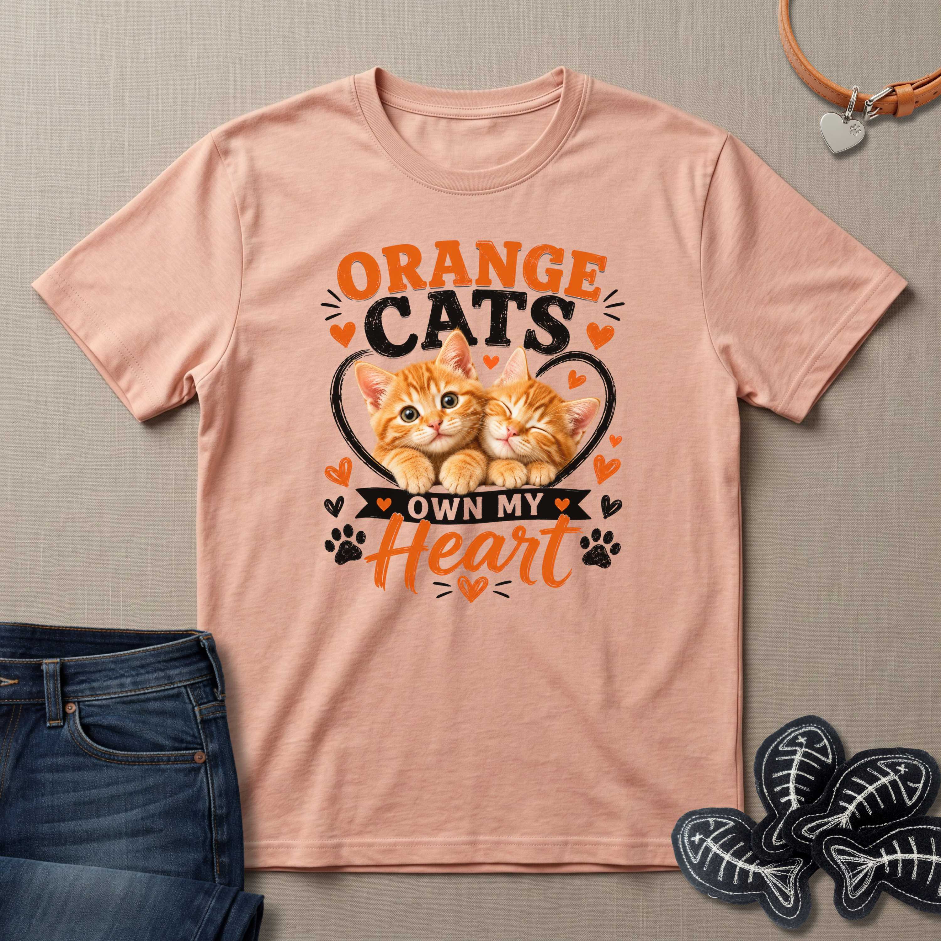 Orange Cats Own My Heart T-Shirt
