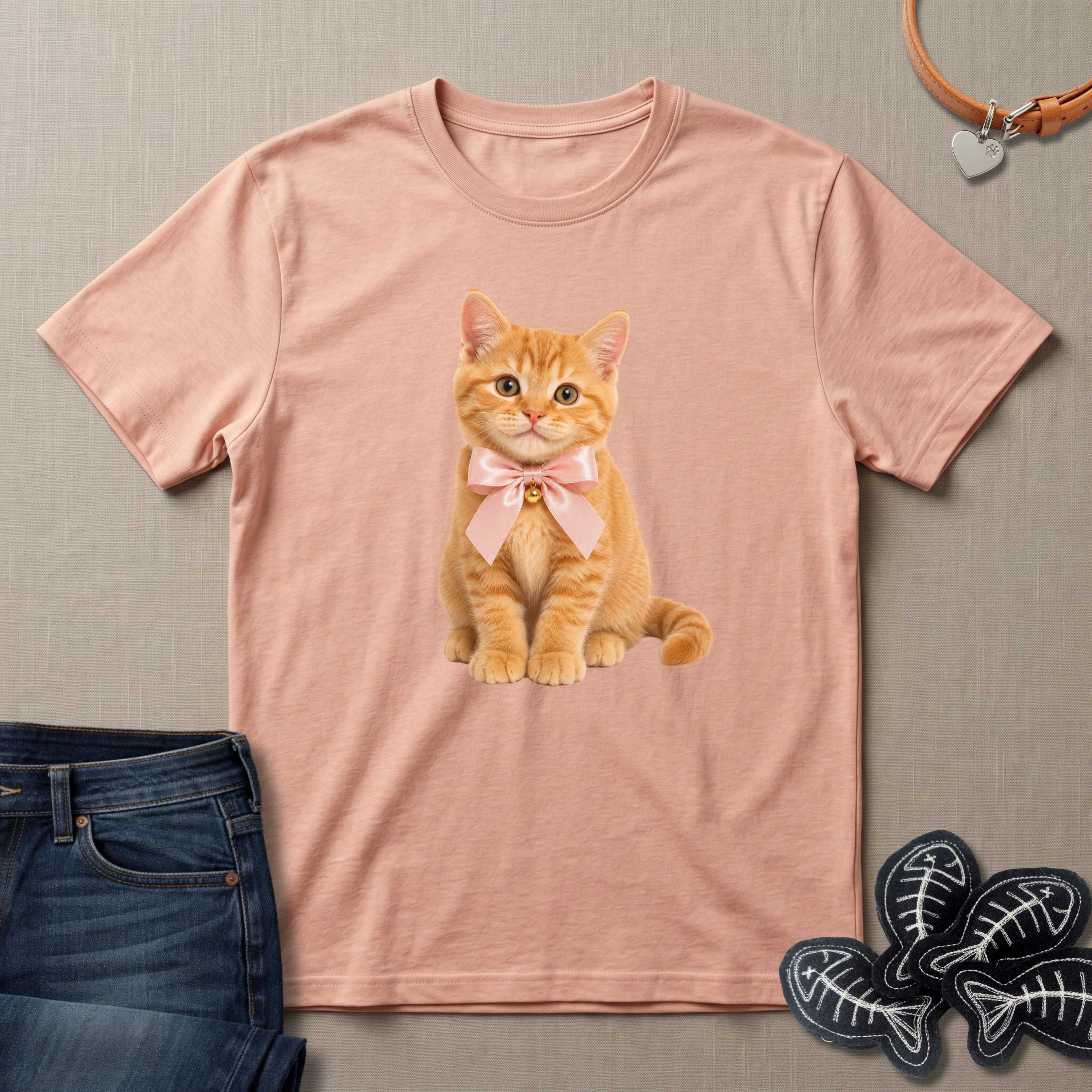 Orange Kitten Smiling T-Shirt