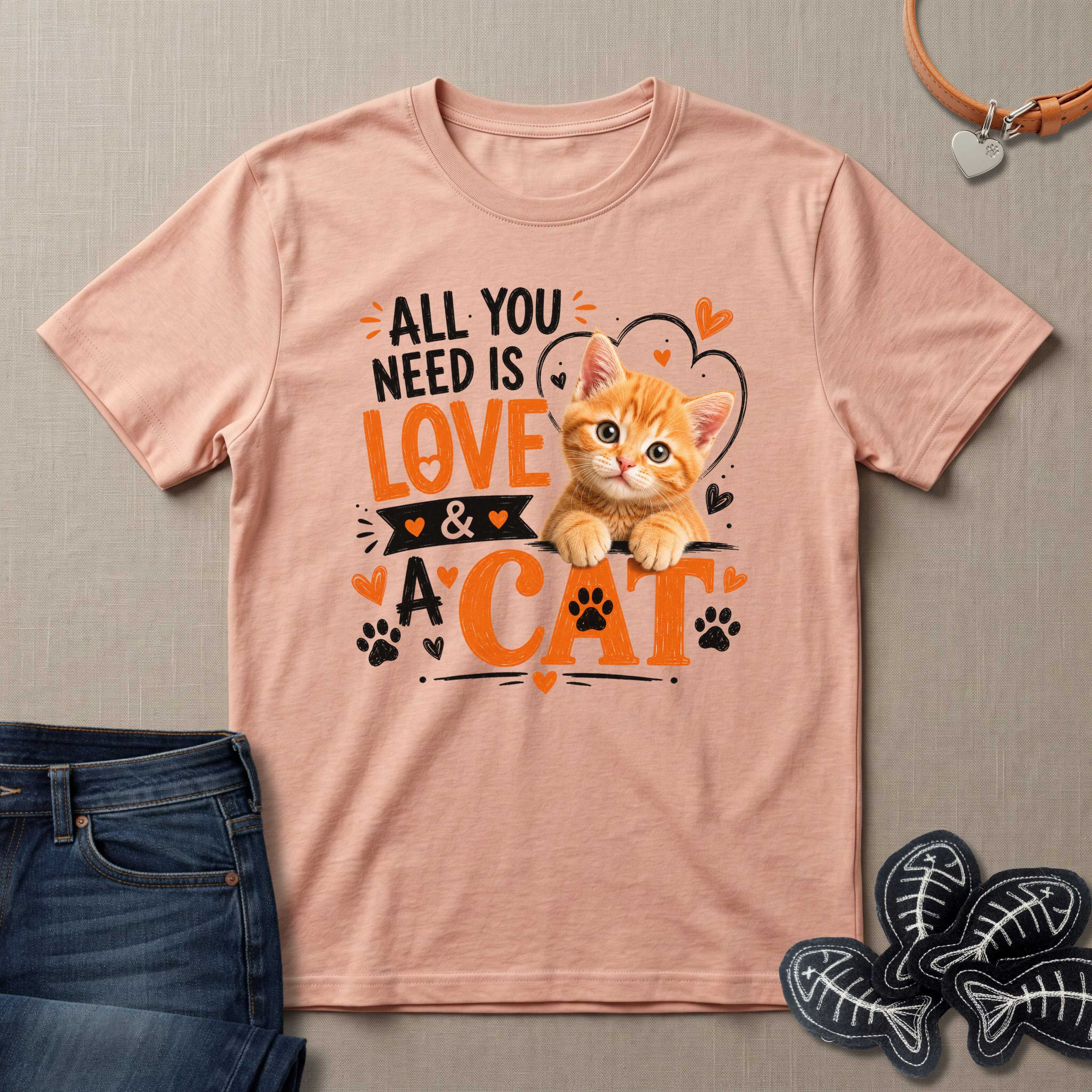 All You Need is Love and a Cat 2 T-Shirt