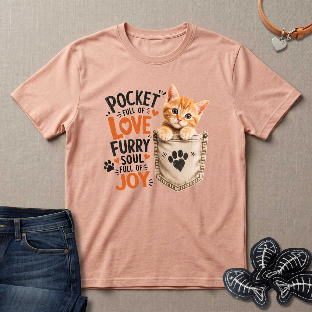 Pocket Full of Love Cat T-Shirt