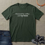 Powered by Coffee and Toe Beans Cat T-Shirt