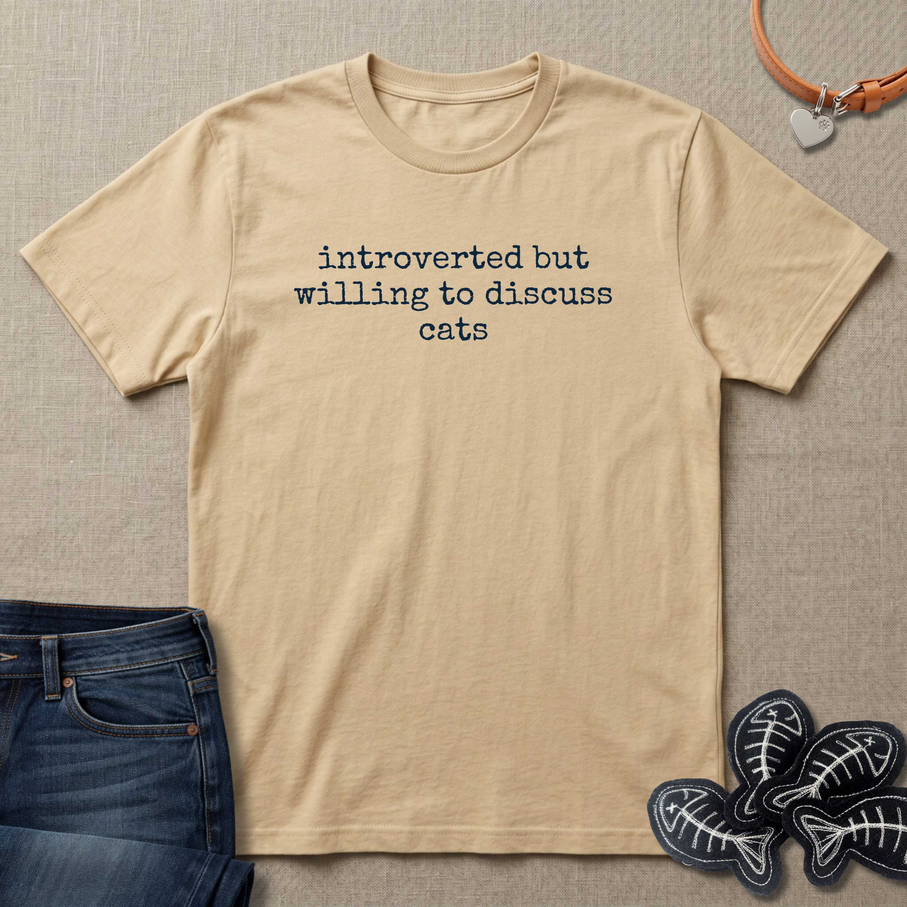 Introverted But Willing To Discuss Cats T-Shirt