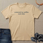 Powered by Coffee & Cats (text) T-Shirt