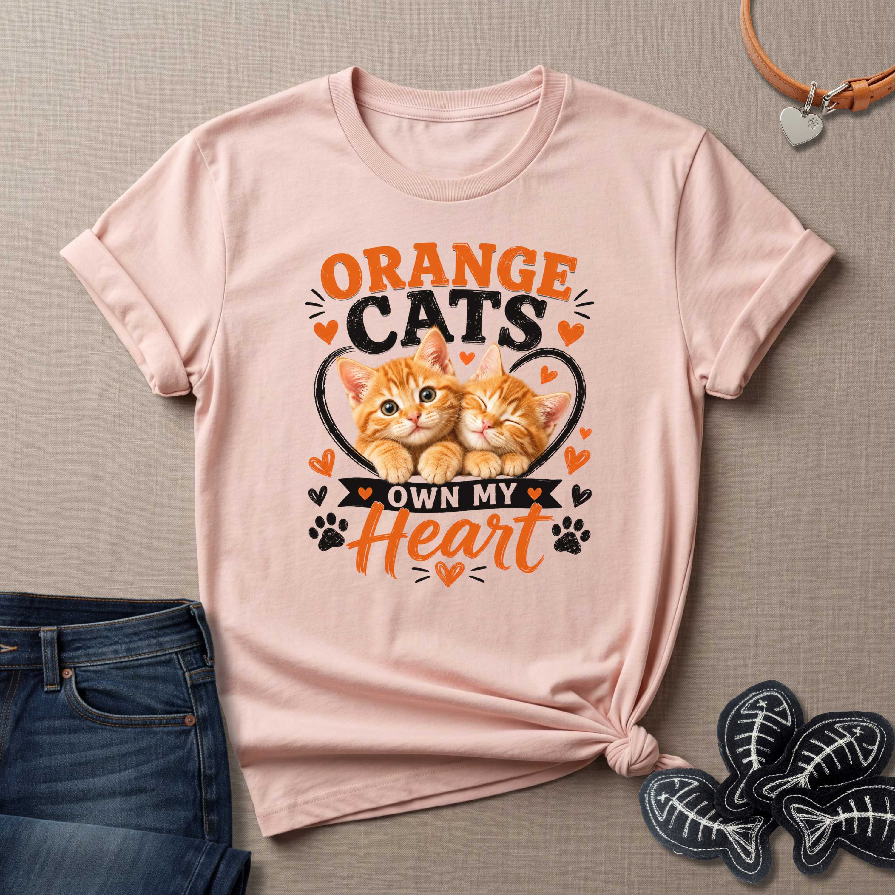 Orange Cats Own My Heart T-Shirt