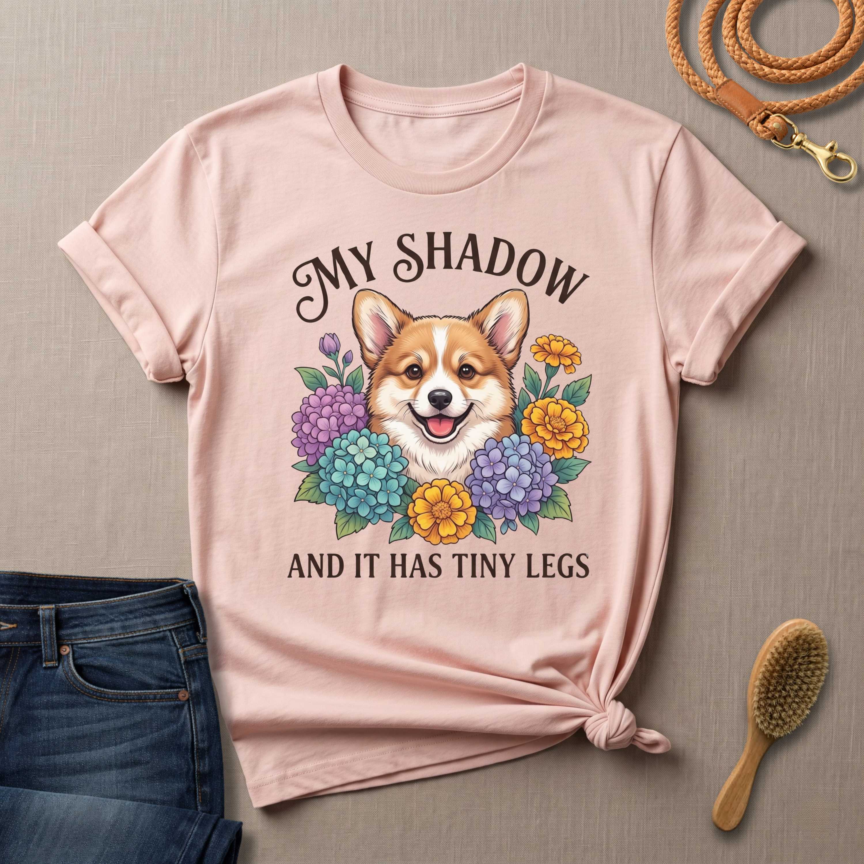 My Shadow Has Tiny Legs Dog T-Shirt