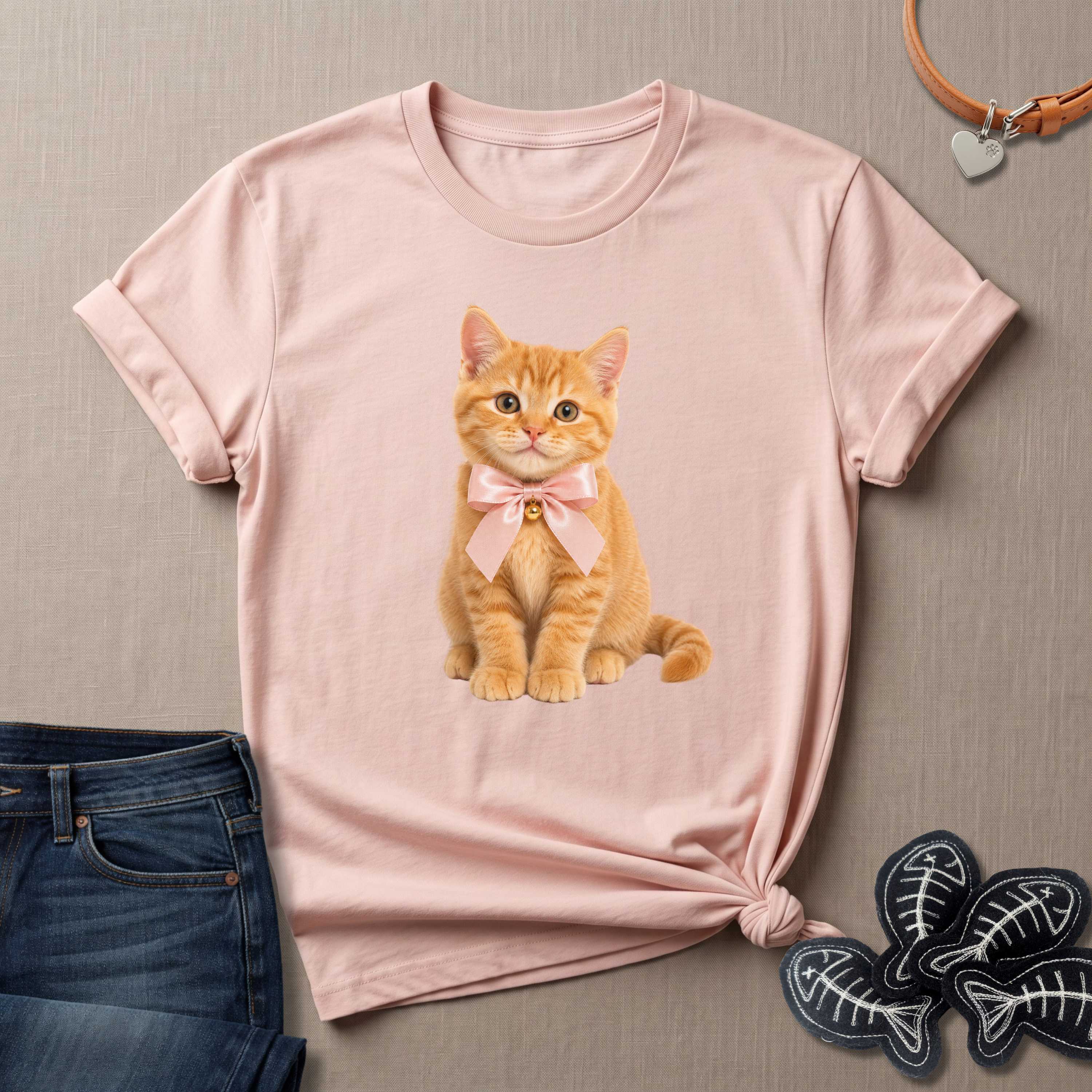 Orange Kitten Smiling T-Shirt