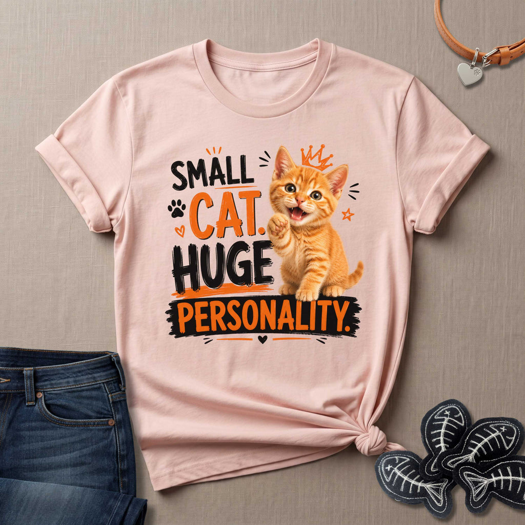 Small Cat Huge Personality T-Shirt