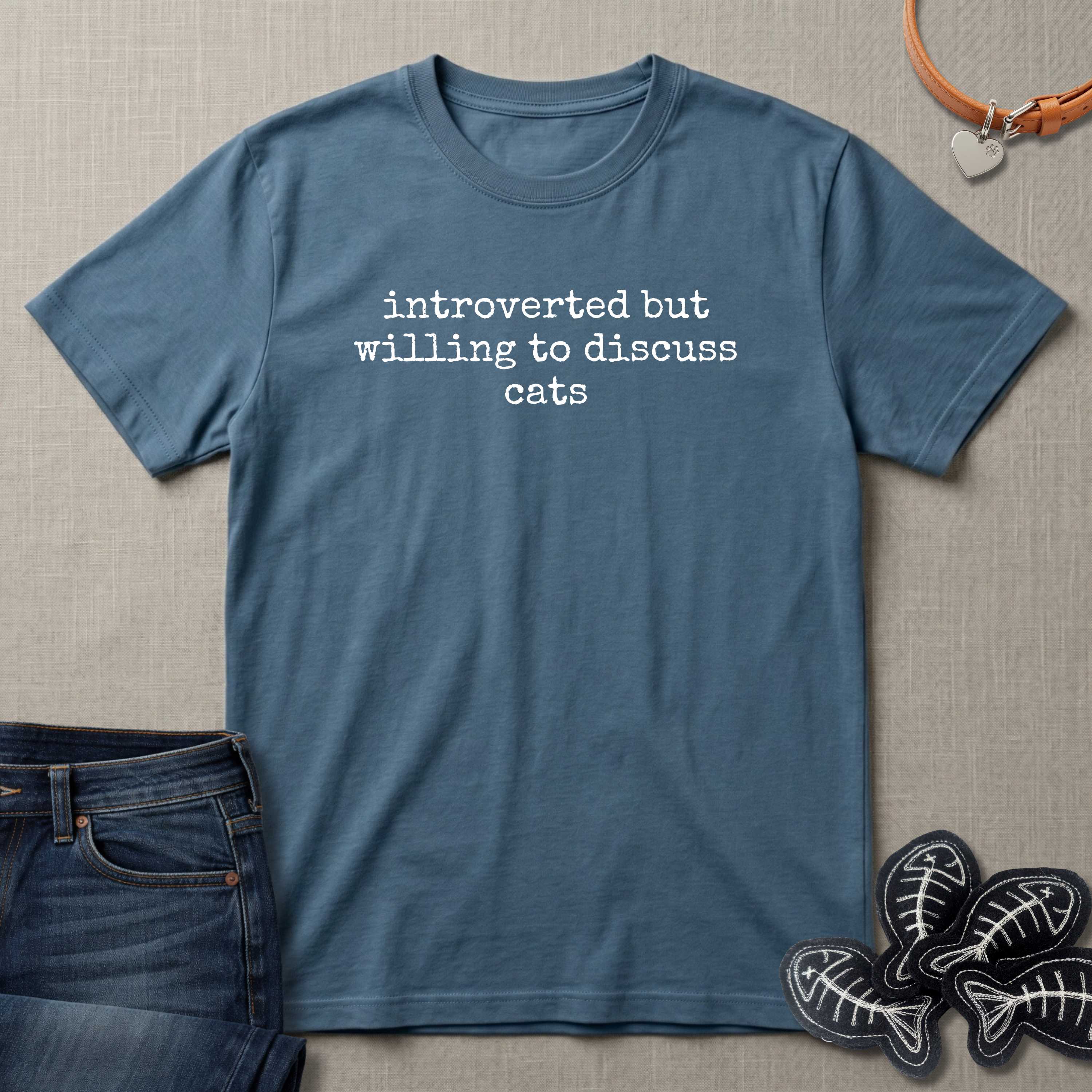 Introverted But Willing To Discuss Cats T-Shirt