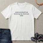Introverted But Willing To Discuss Cats T-Shirt