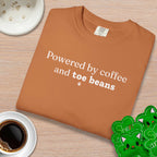 Powered by Coffee and Toe Beans Cat T-Shirt