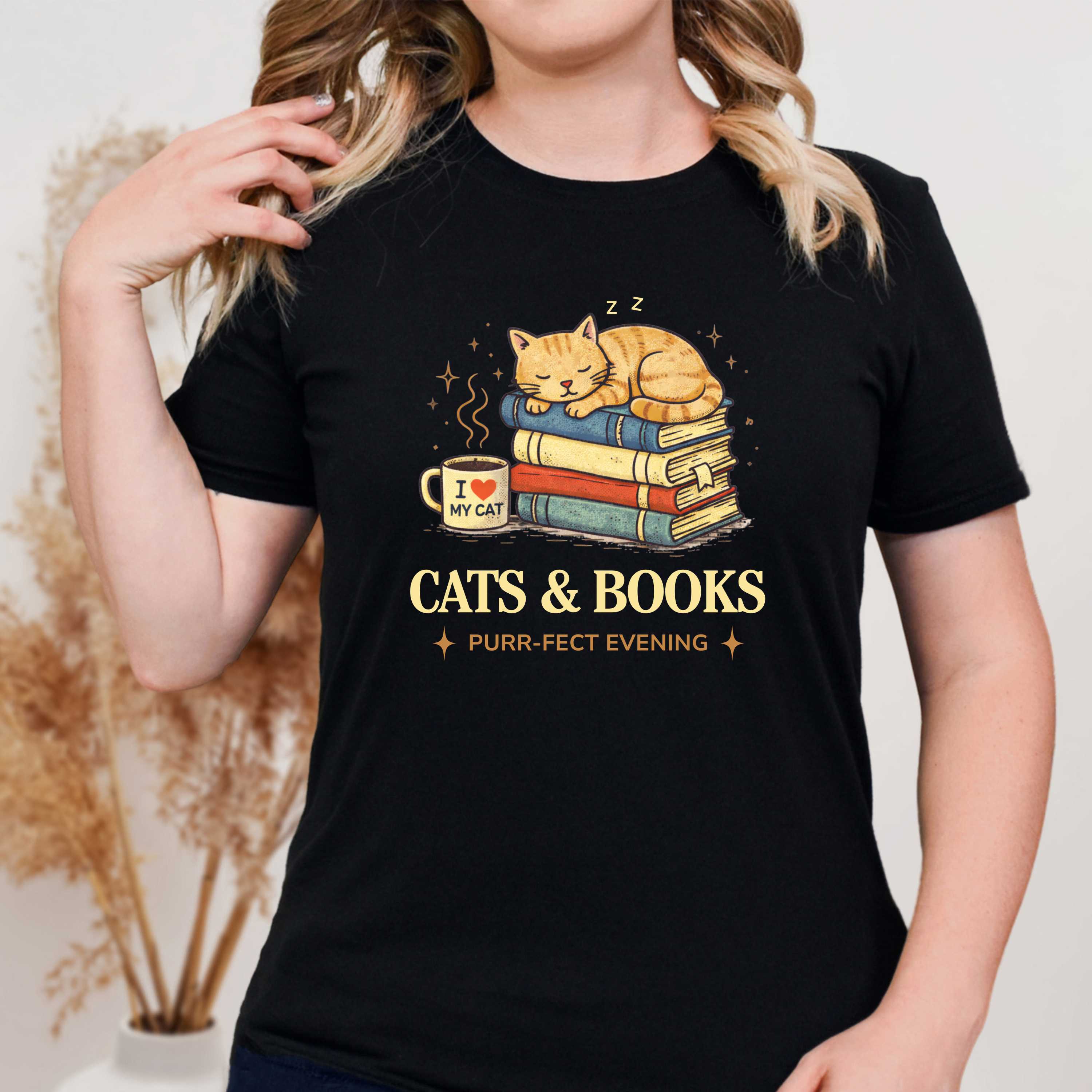 Cats & Books T-Shirt