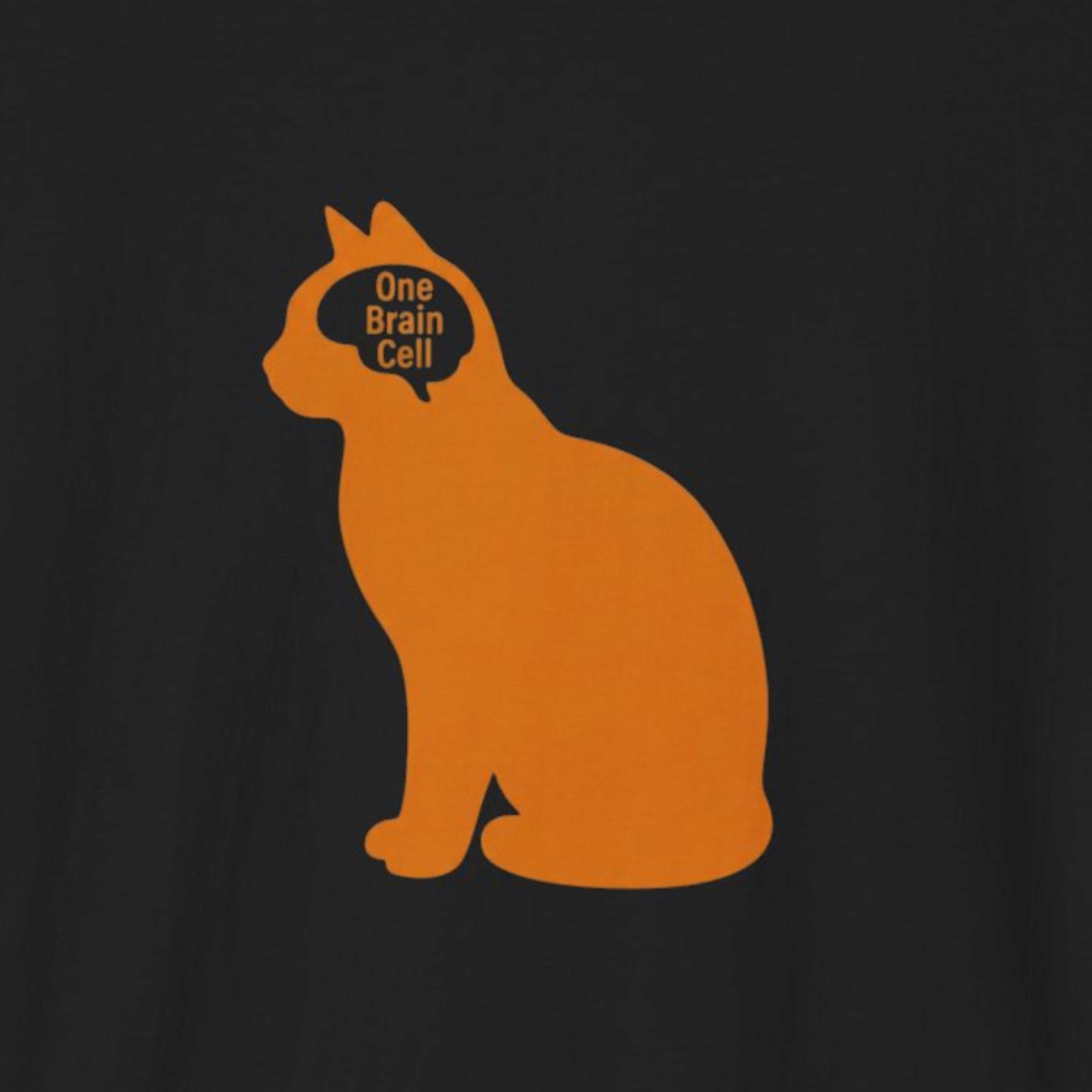 One Brain Cell Orange Cat T-Shirt