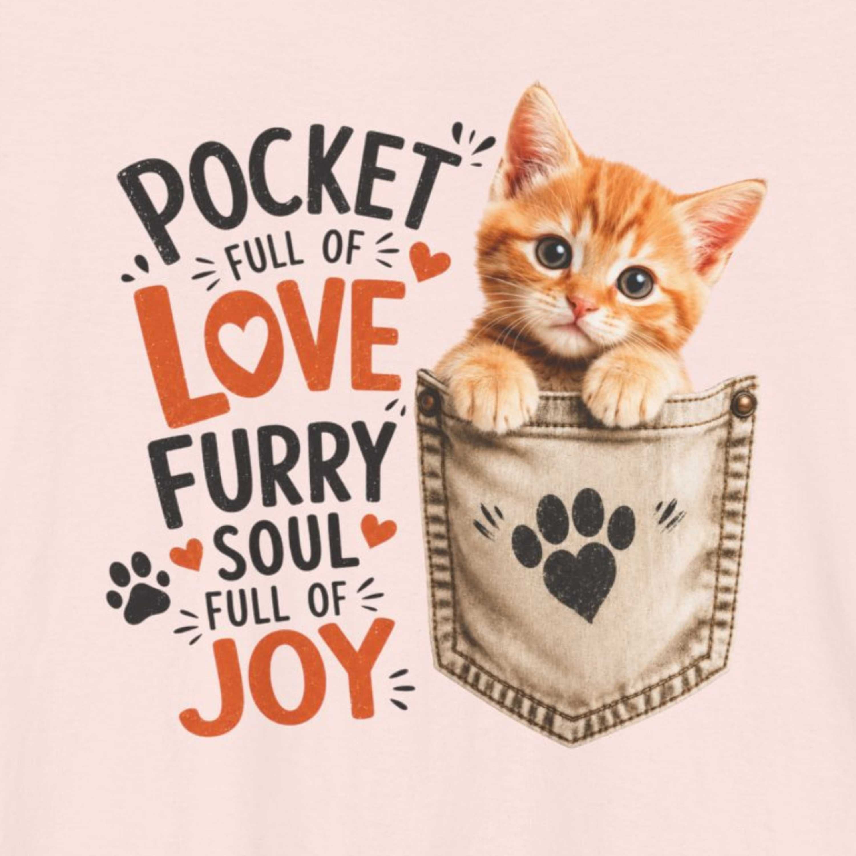 Pocket Full of Love Cat T-Shirt