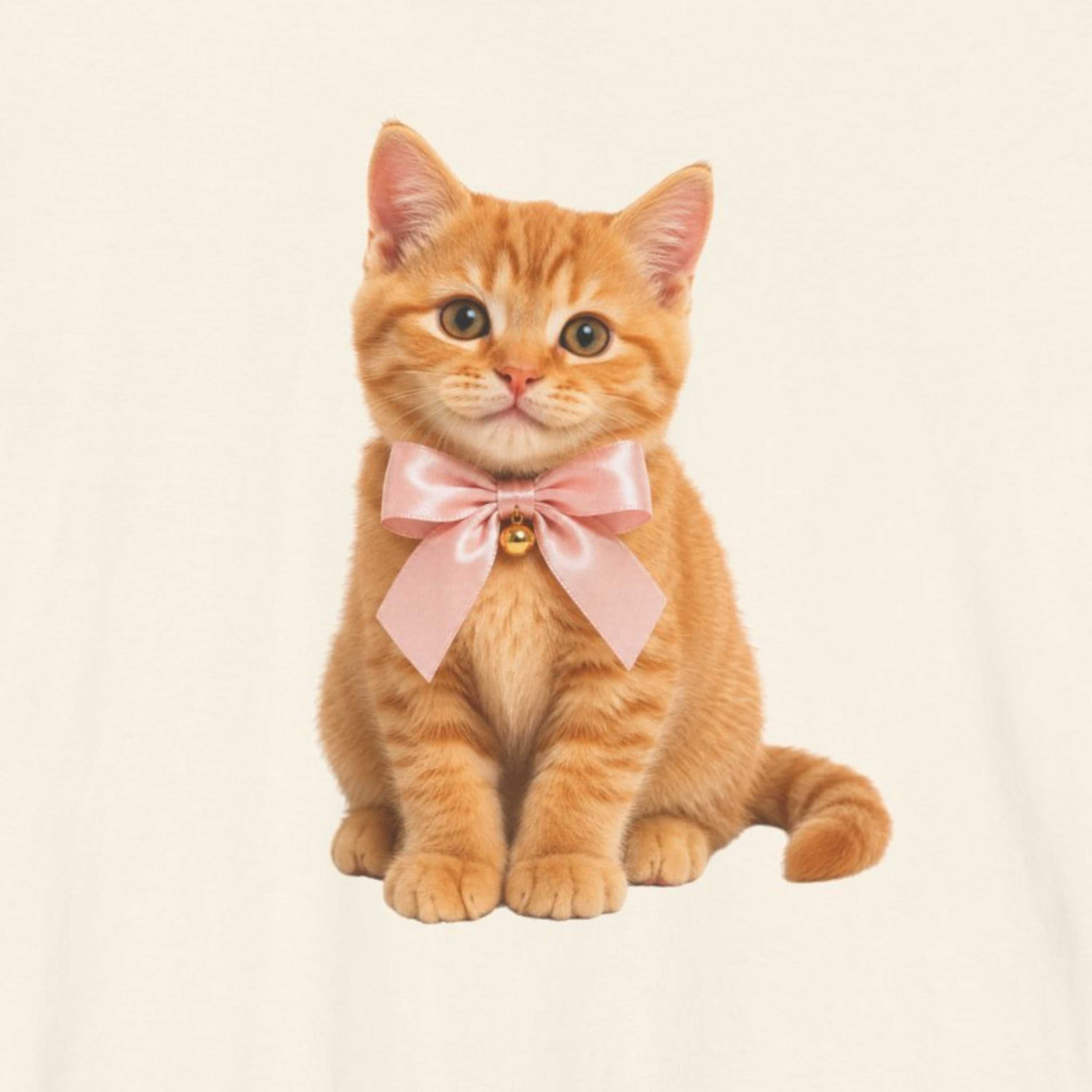 Orange Kitten Smiling T-Shirt