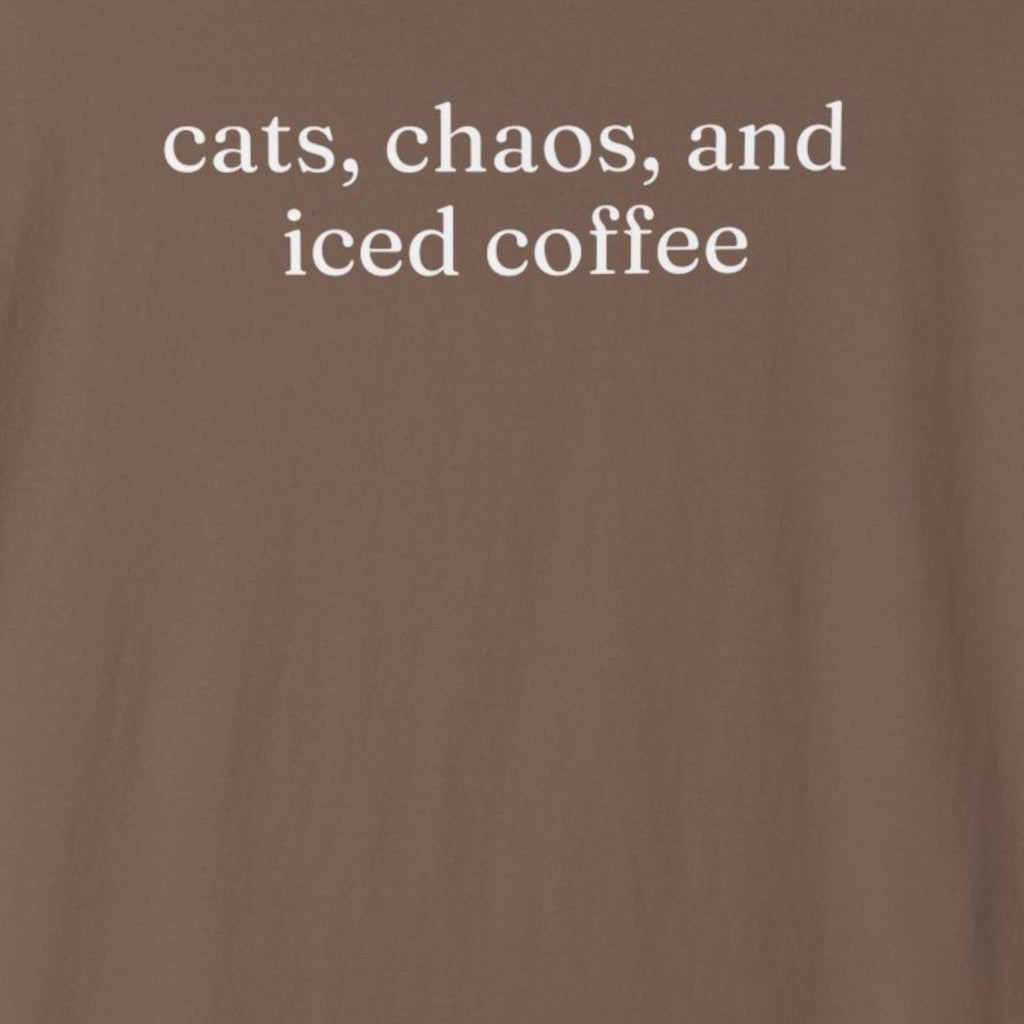 cats, chaos and iced coffee T-Shirt
