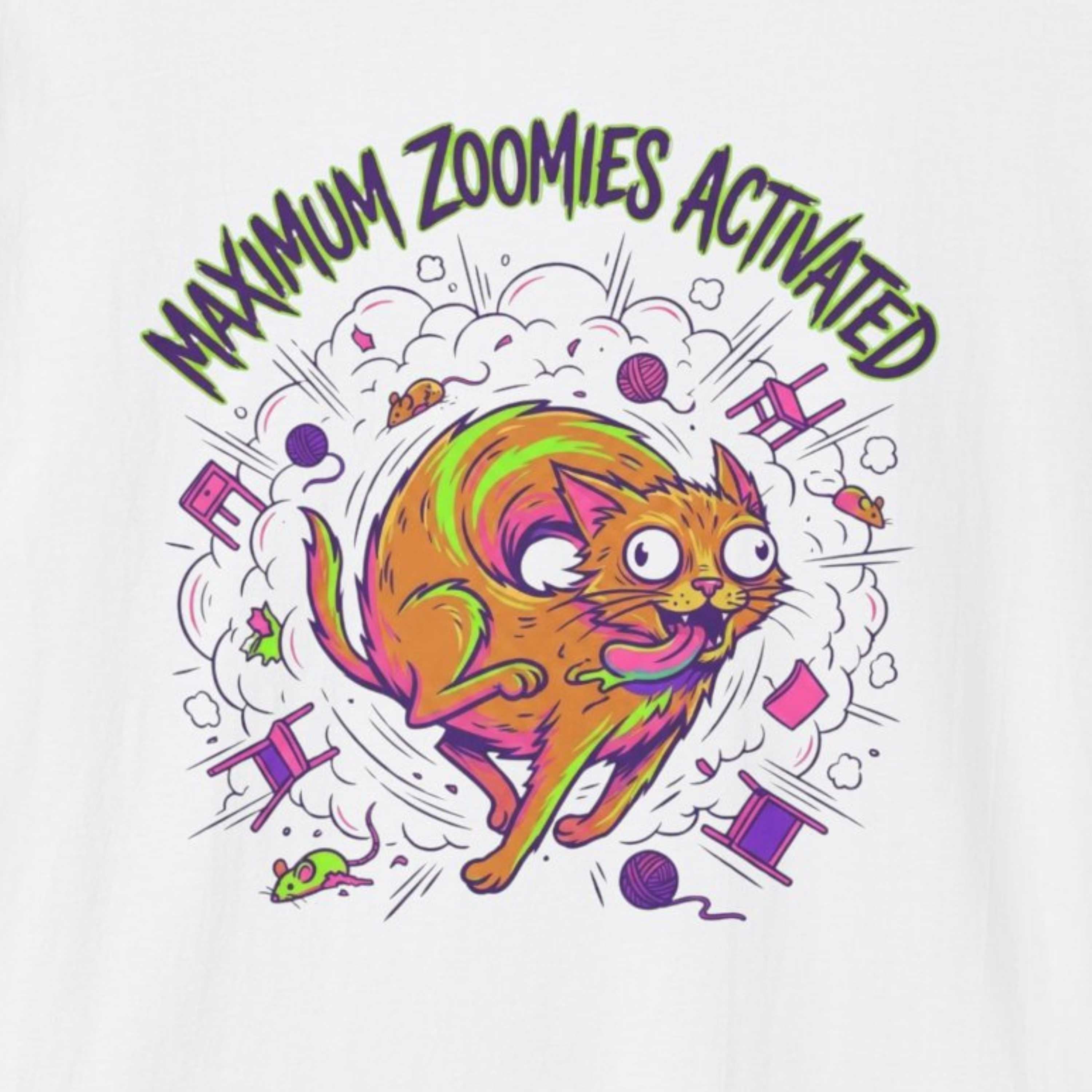 Maximum Zoomies Activated Cat T-Shirt