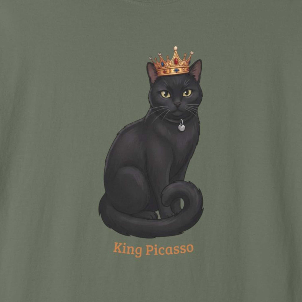 Custom Royal Cartoon Cat Based on Your Kitty T-Shirt