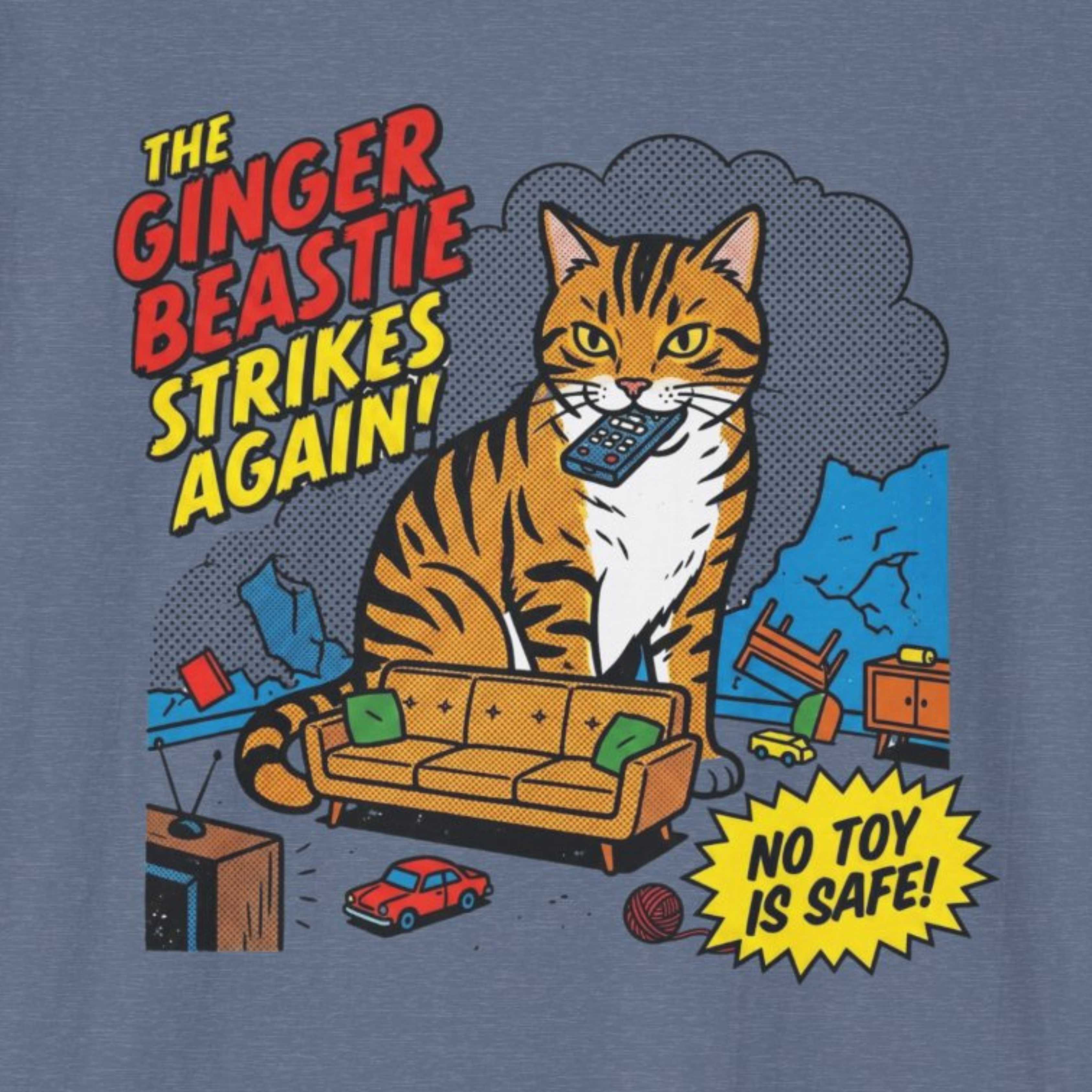 The Ginger Beastie Strikes Again Cat T-Shirt