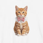 Orange Kitten with Bow and Bell Cat T-Shirt