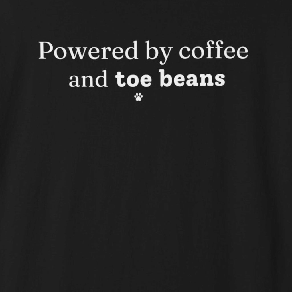 Powered by Coffee and Toe Beans Cat T-Shirt