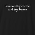 Powered by Coffee and Toe Beans Cat T-Shirt