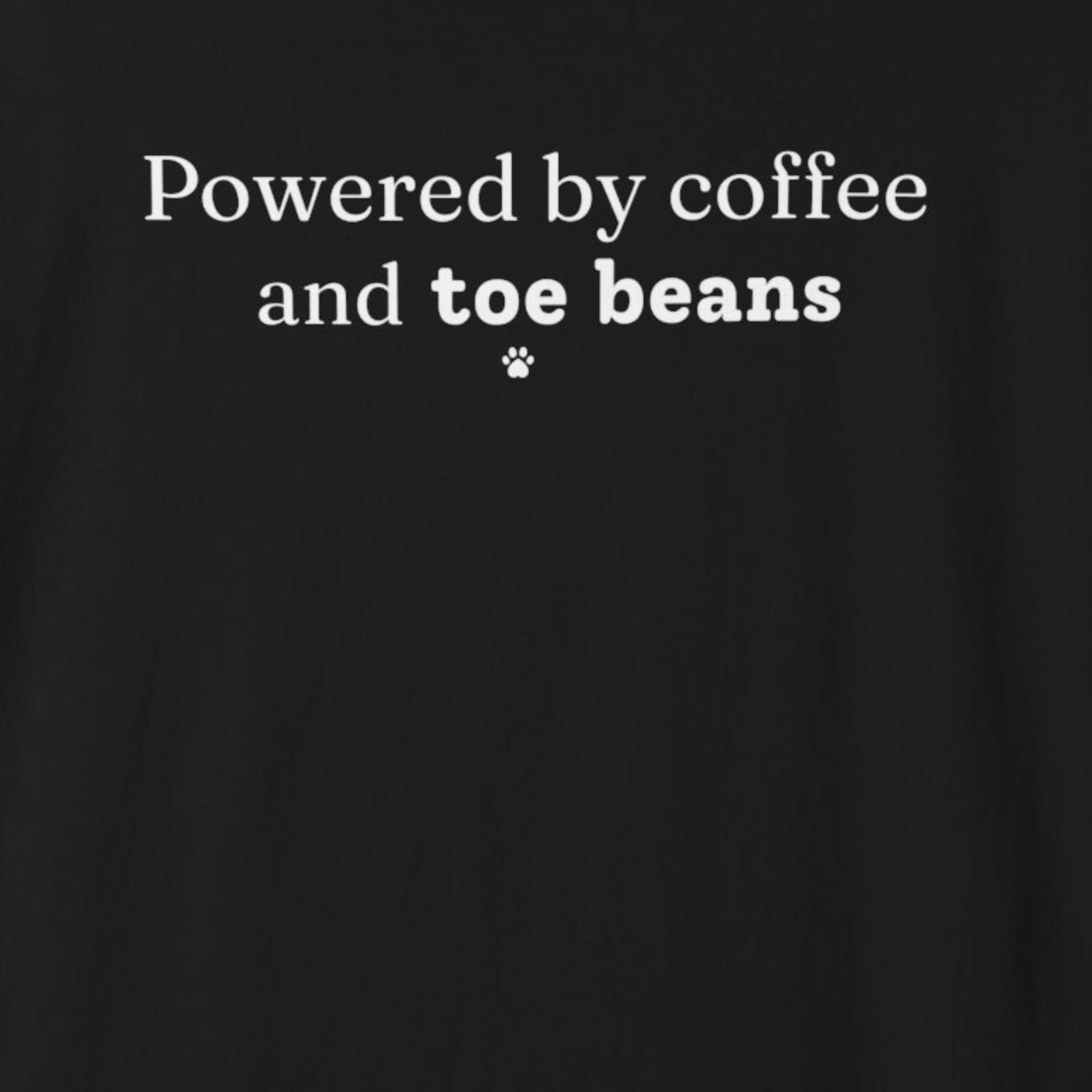Powered by Coffee and Toe Beans Cat T-Shirt