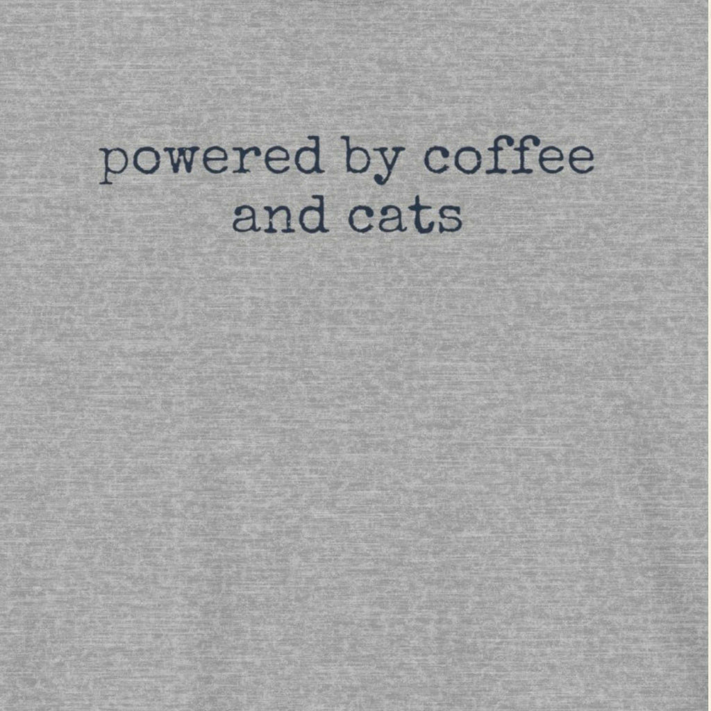 Powered by Coffee & Cats (text) T-Shirt