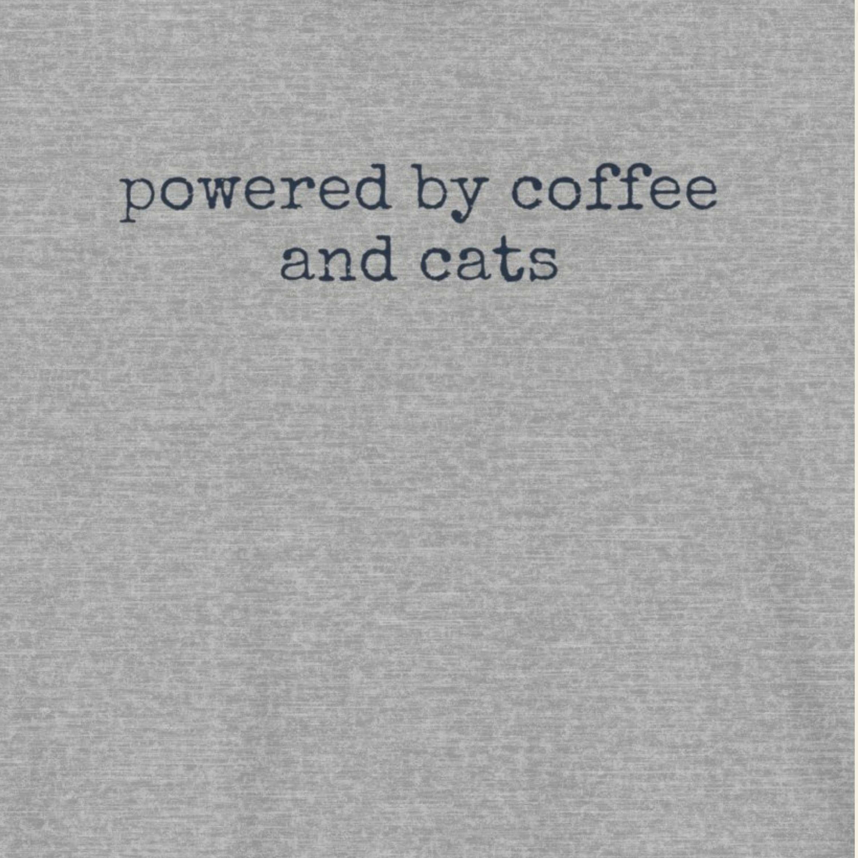 Powered by Coffee & Cats (text) T-Shirt