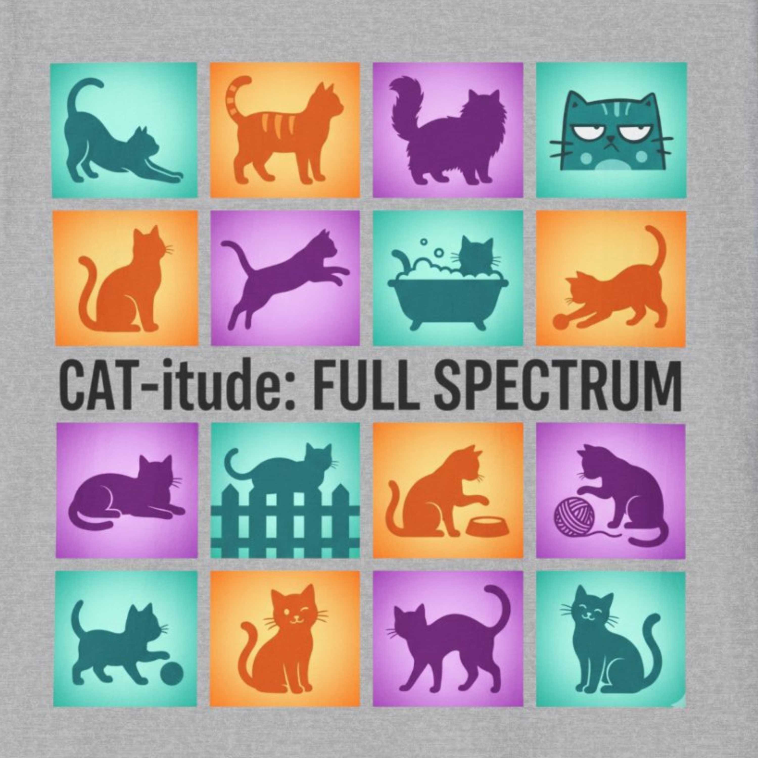 Catitude Full Spectrum Cat T-Shirt
