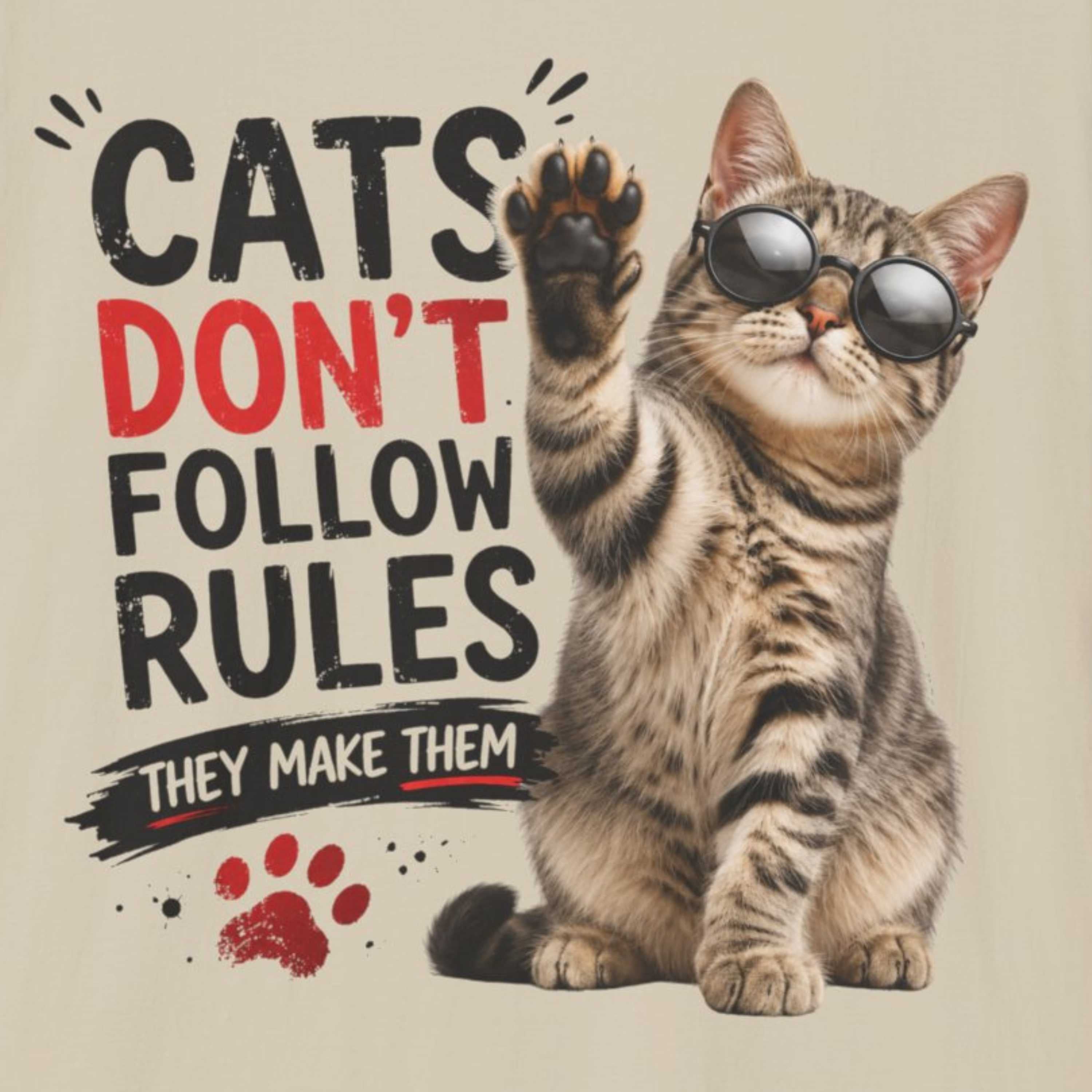 Cats Don't Follow Rules T-Shirt