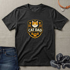 Cat Dad Badge T-Shirt